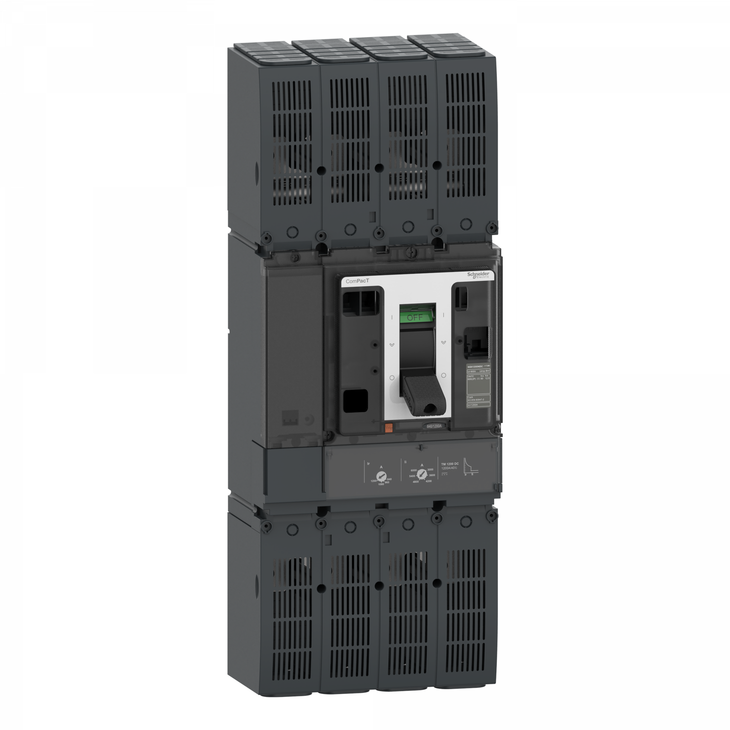ComPacT NSX1200N DC - Disjoncteur - TM-DC 1200A - 2P2D - 50kA - câblage borne