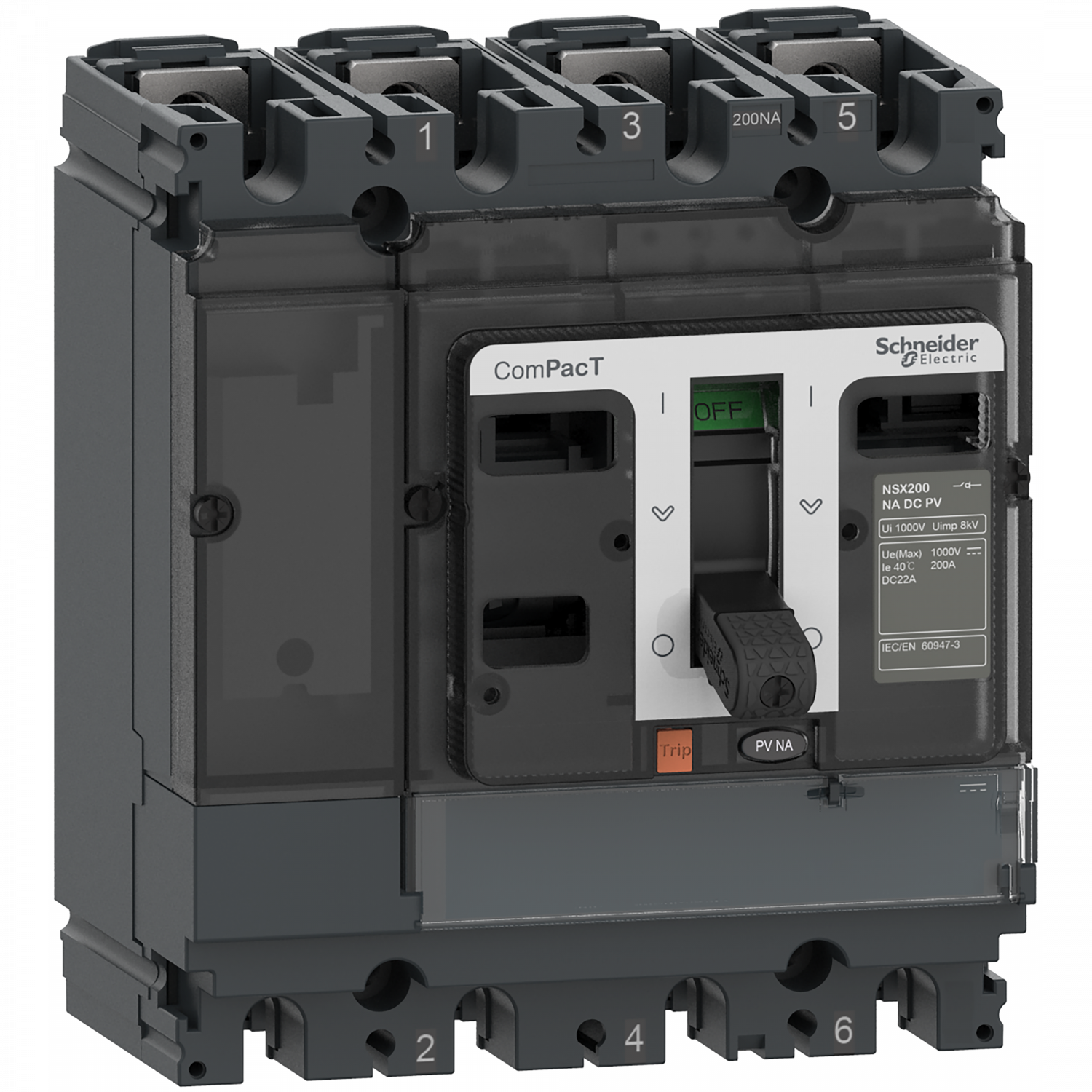 ComPacT NSX100 NA DC PV - interrupteur sectionneur CC PV - 100A - 4P - fixe