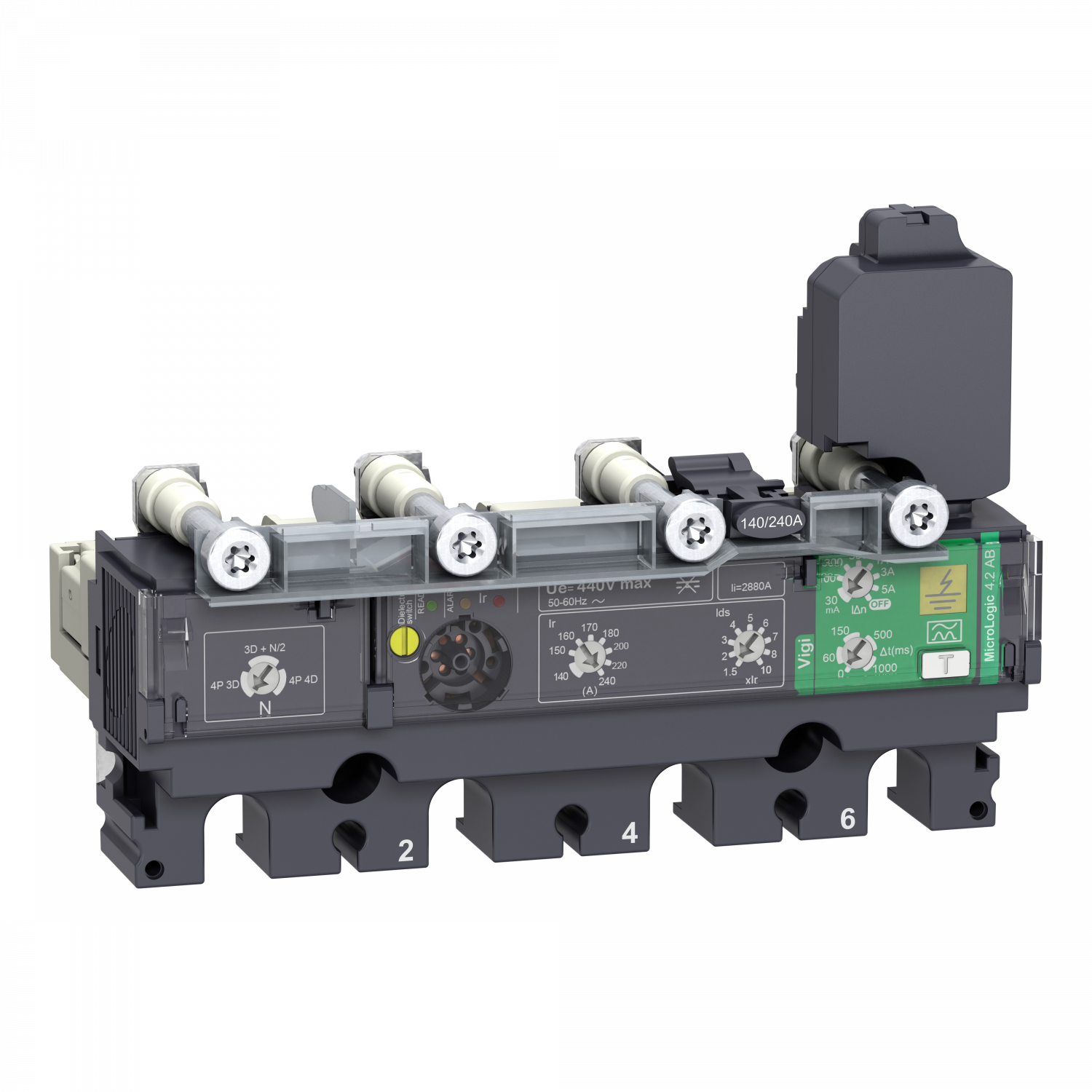 ComPacT NSX - Déclencheur MicroLogic 4.2AB Vigi 240A - 4P4D pour NSX250