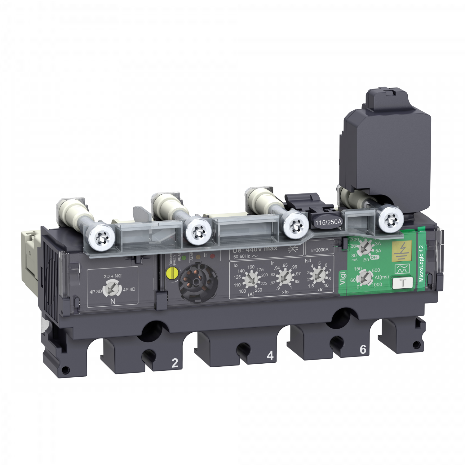 ComPacT NSX - Déclencheur MicroLogic 4.2 Vigi 160A - 4P4D pour NSX160-250