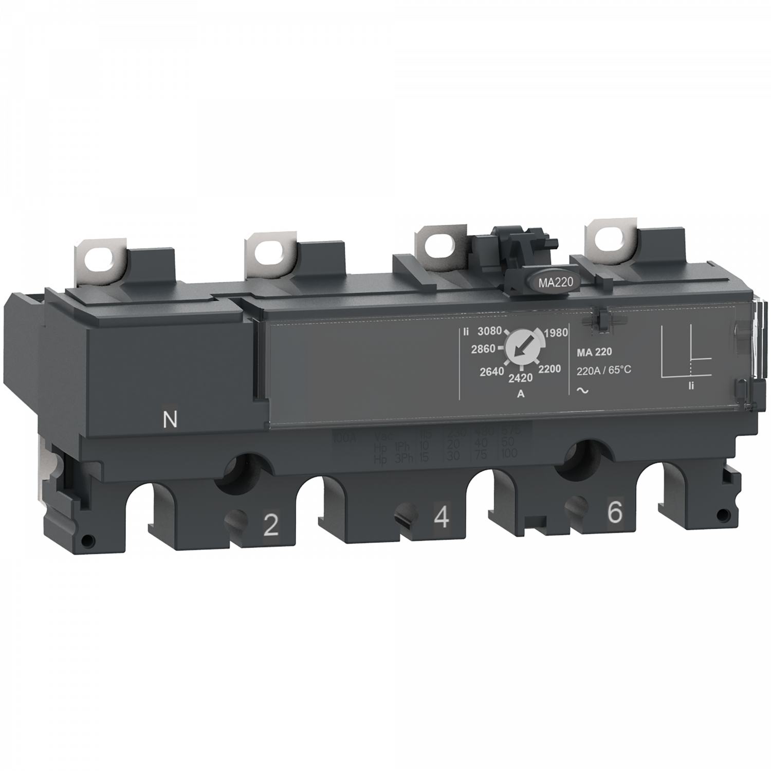 ComPacT NSX - Déclencheur magnétique - MA 100A - 4P3D pour NSX100