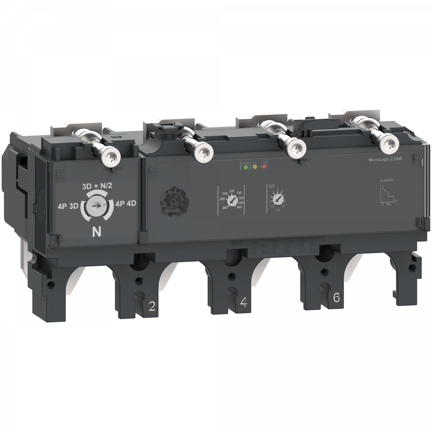 ComPacT NSX - Déclencheur MicroLogic 2.3 AB 400A - 4P4D pour NSX400-630