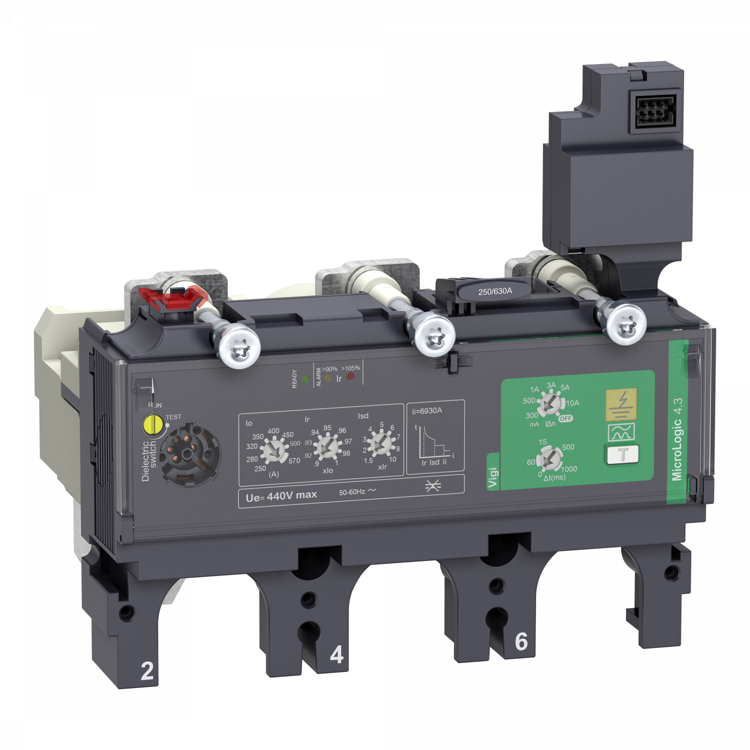 ComPacT NSX - Déclencheur MicroLogic 4.3 Vigi 400A - 3P3D pour NSX400-630