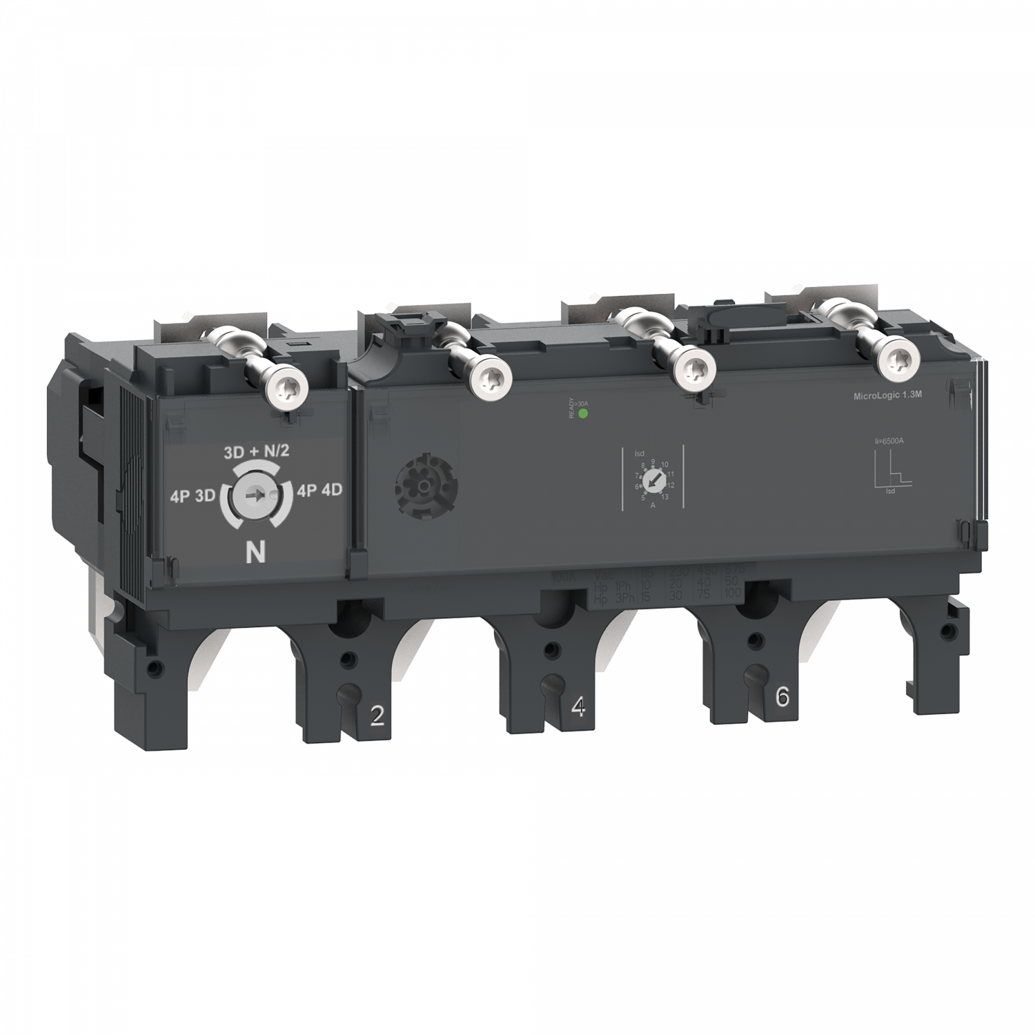 ComPacT NSX - Déclencheur MicroLogic 1.3 M 500A - 4P4D pour NSX630