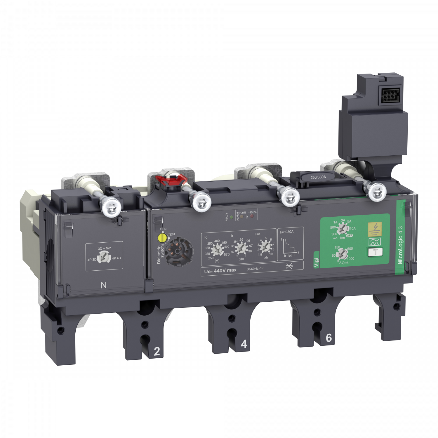 ComPacT NSX - Déclencheur MicroLogic 4.3 Vigi 400A - 4P4D pour NSX400