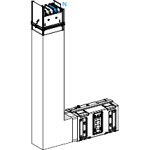 Canalis KSA - coude spécial 630A montage vers haut - A=300mm-B=300-800mm