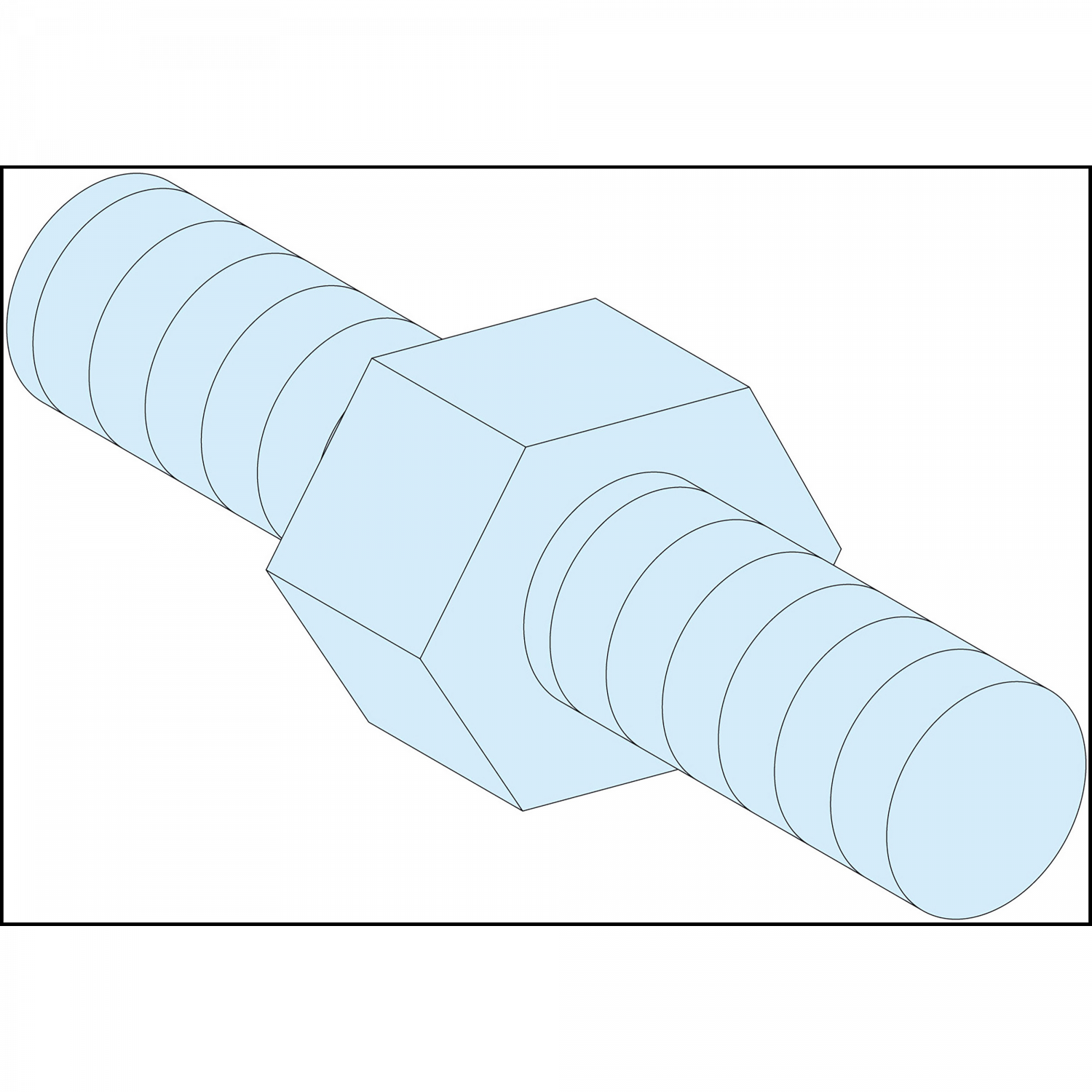 PrismaSeT G - Entretoise hexagonale - M6 - Haut.=9mm - lot de 4