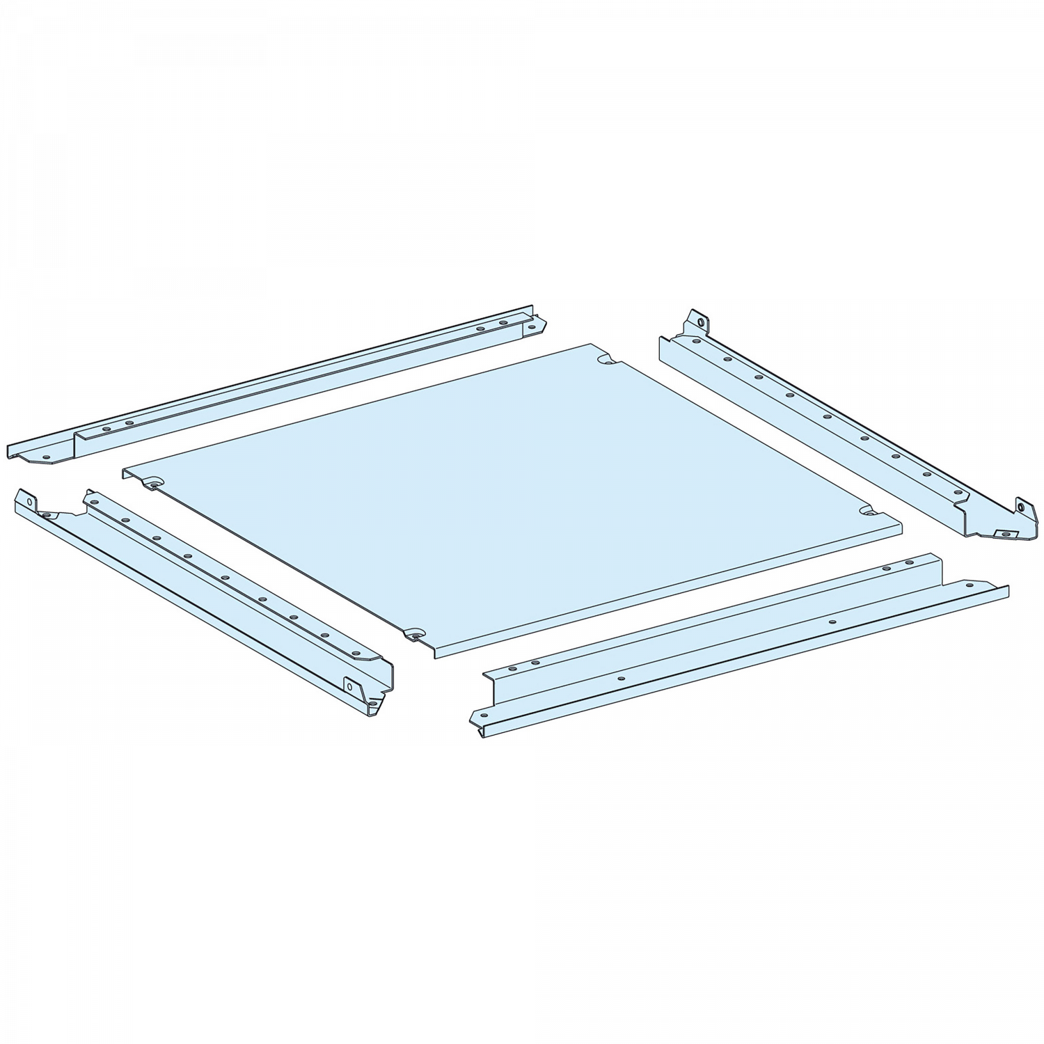 PrismaSeT P - Plaque passe-câbles pleine IP55 - L800 P400