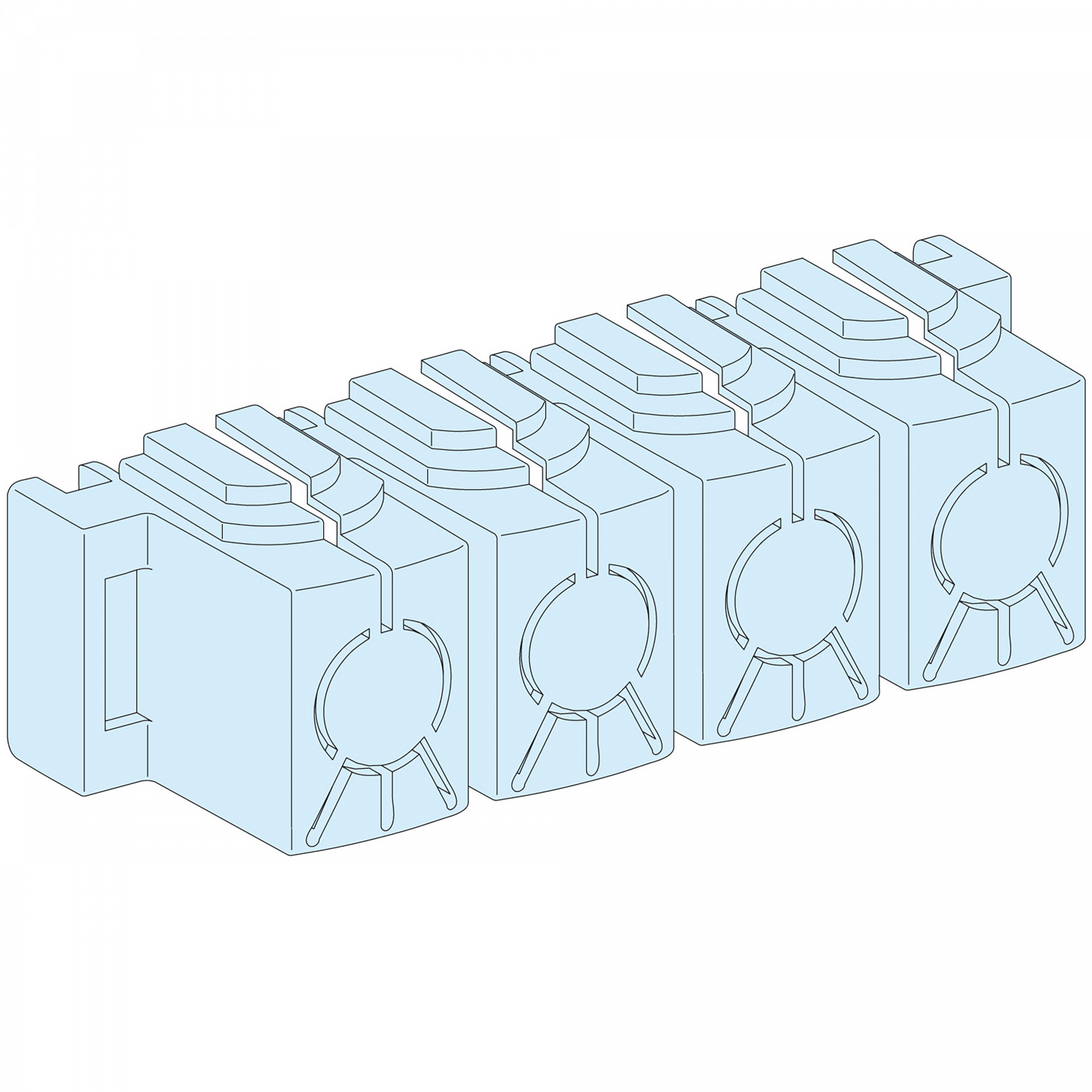 Linergy BW - 8 capots isolants IPxxB pour JdB (Powerclip)