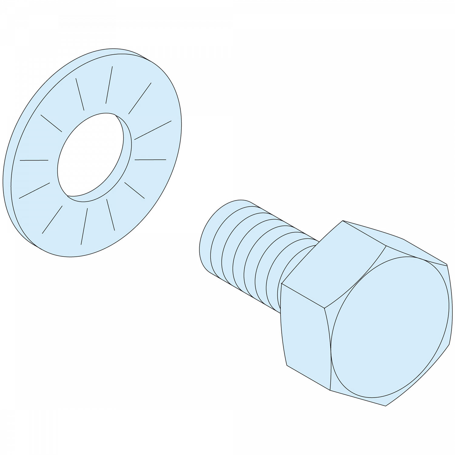 Linergy BS - Lot de 40 vis + rondelles - M6 x 16 pour barre taraudée < 630 A
