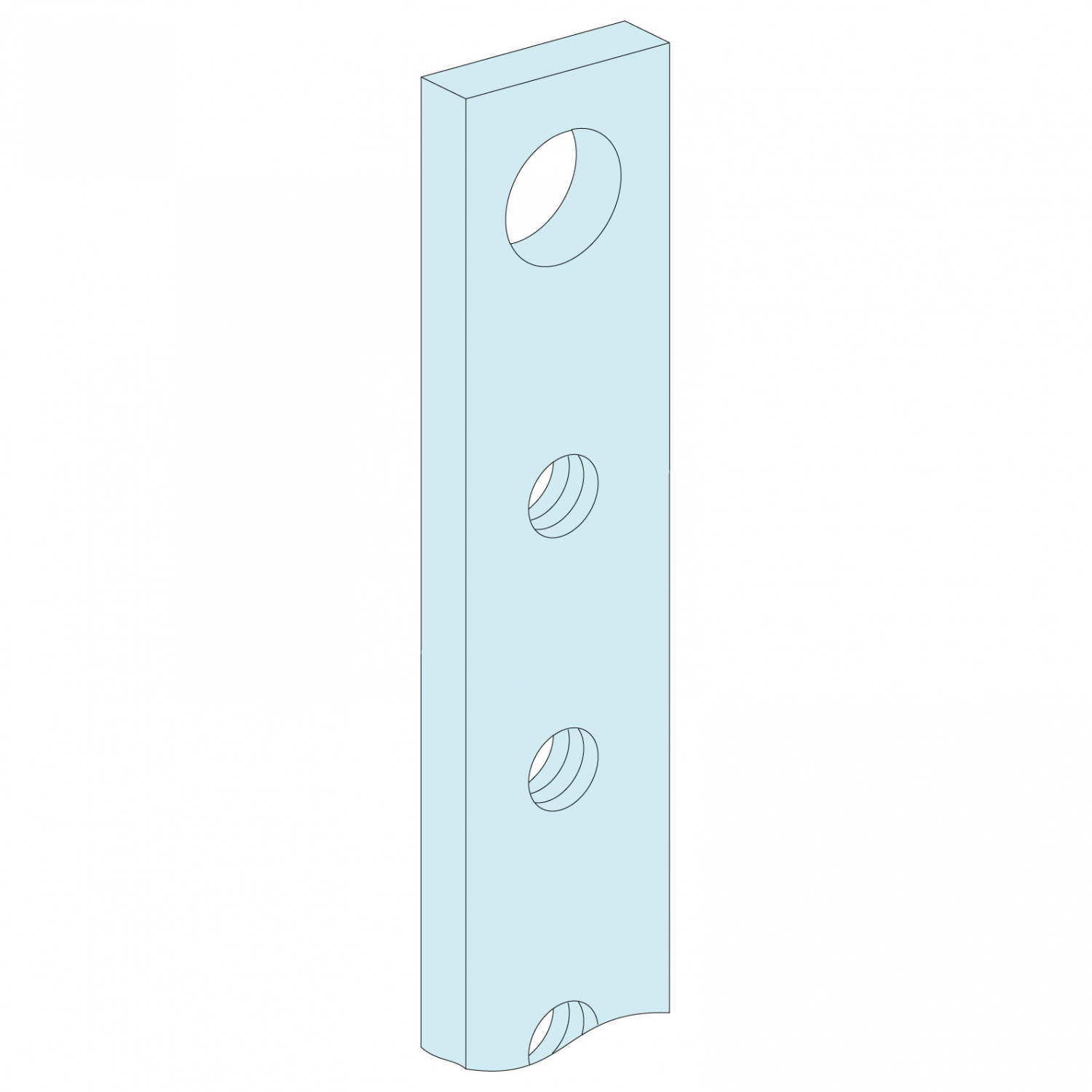 Linergy BS - JdB de fond 400A - barres taraudées 32x5 - L=1400 mm - lot de 4