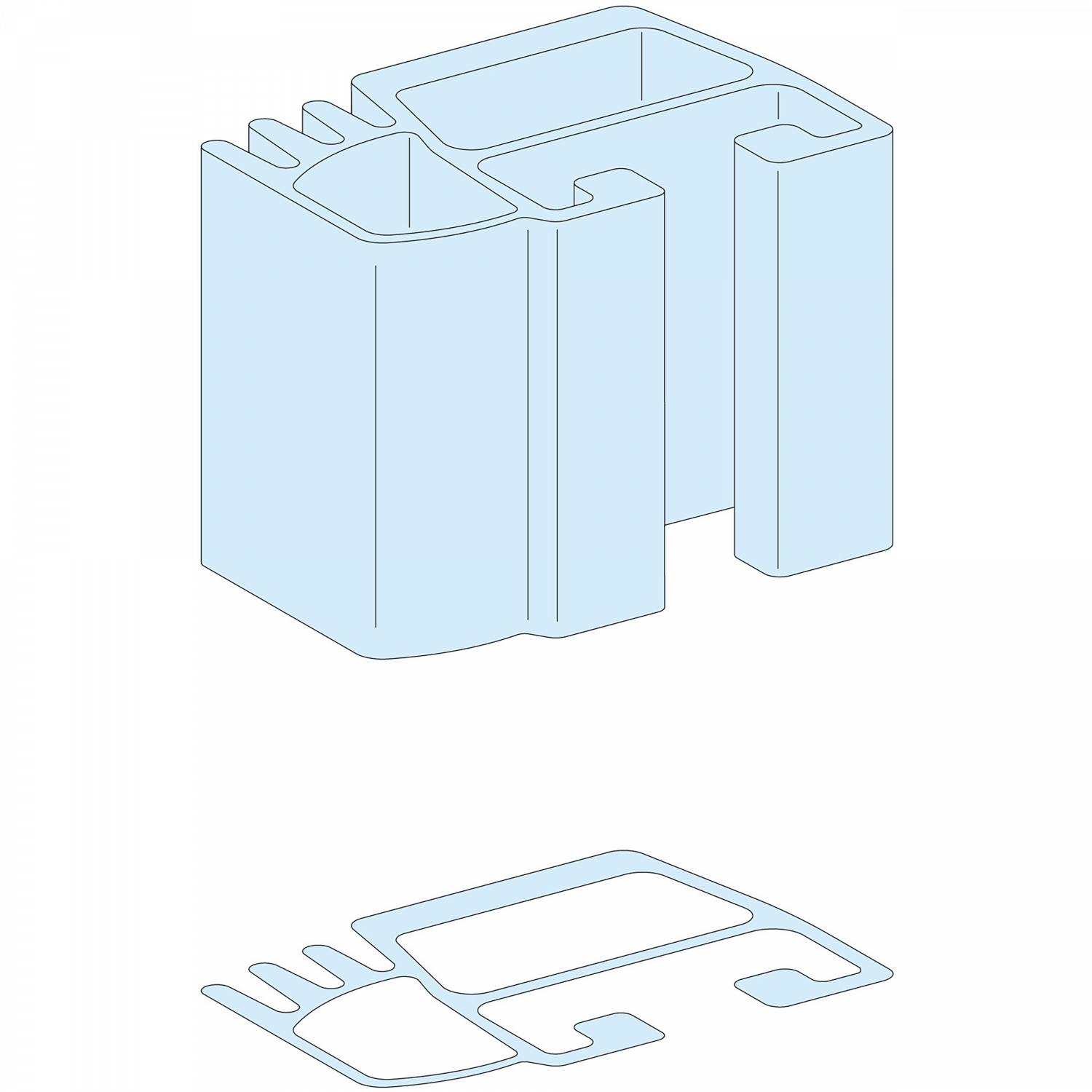 Linergy LGY - Profil pour JdB vertical - 1000A - L= 1670mm