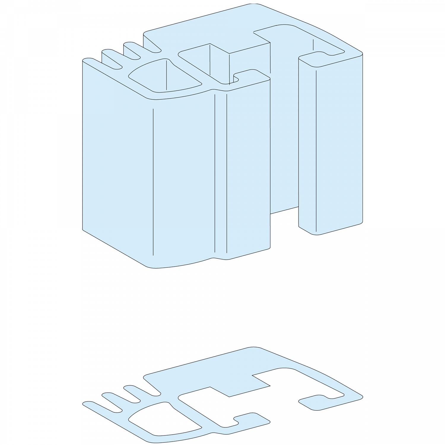 Linergy LGY - Profil pour JdB vertical - 1250A - L= 1670mm