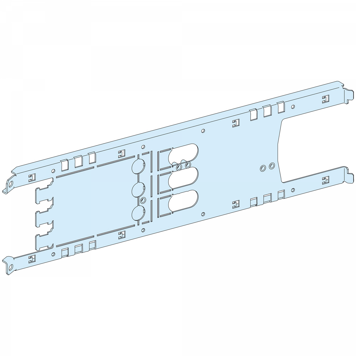 PrismaSeT P - Platine NSX100-250 - fixe - 3P horiz.-Cde rot. télécde-L650