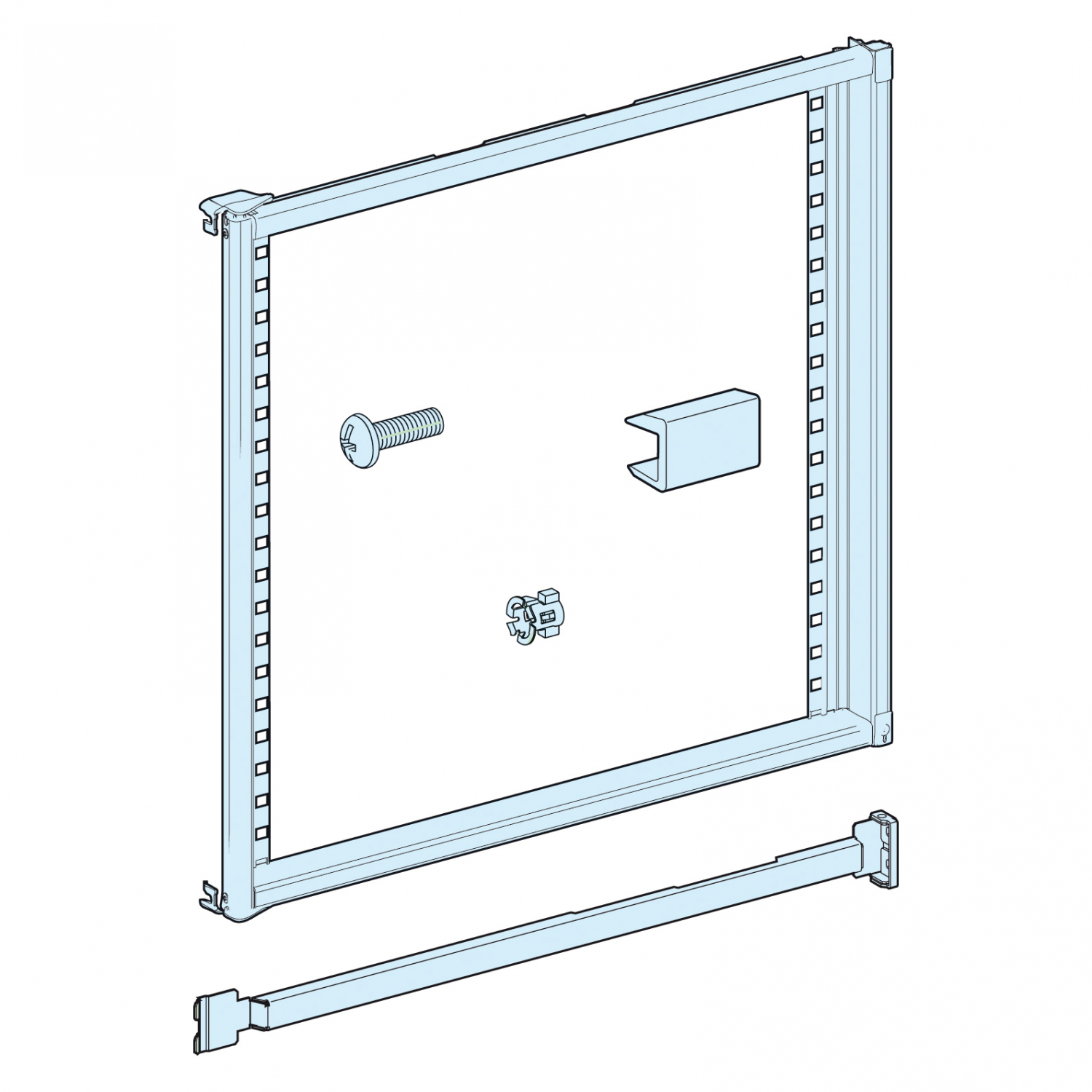 PrismaSeT P - Cadre partiel support plastron 10M - L650