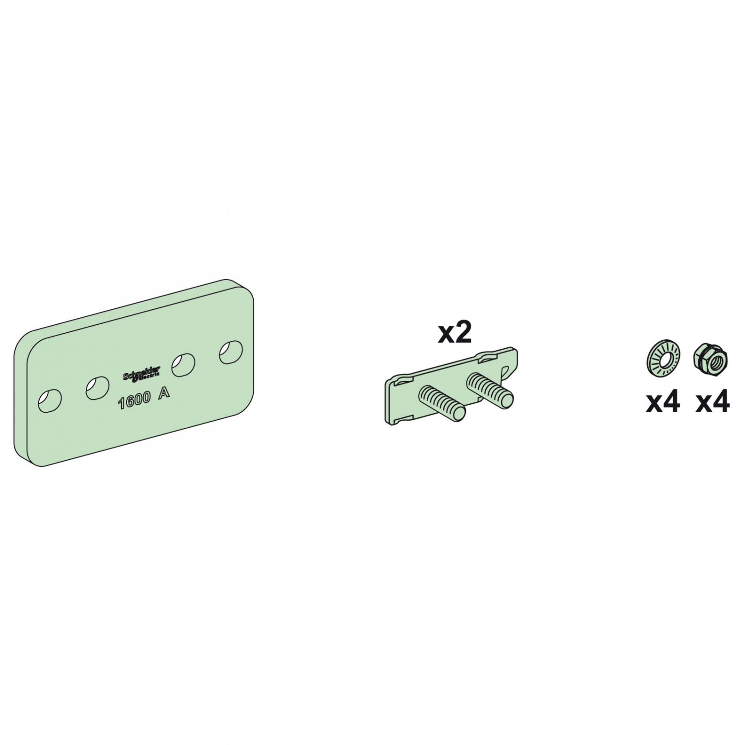 Linergy LGYE - Eclisse pour jeux de barres Horizontal jusqu'à 1600A