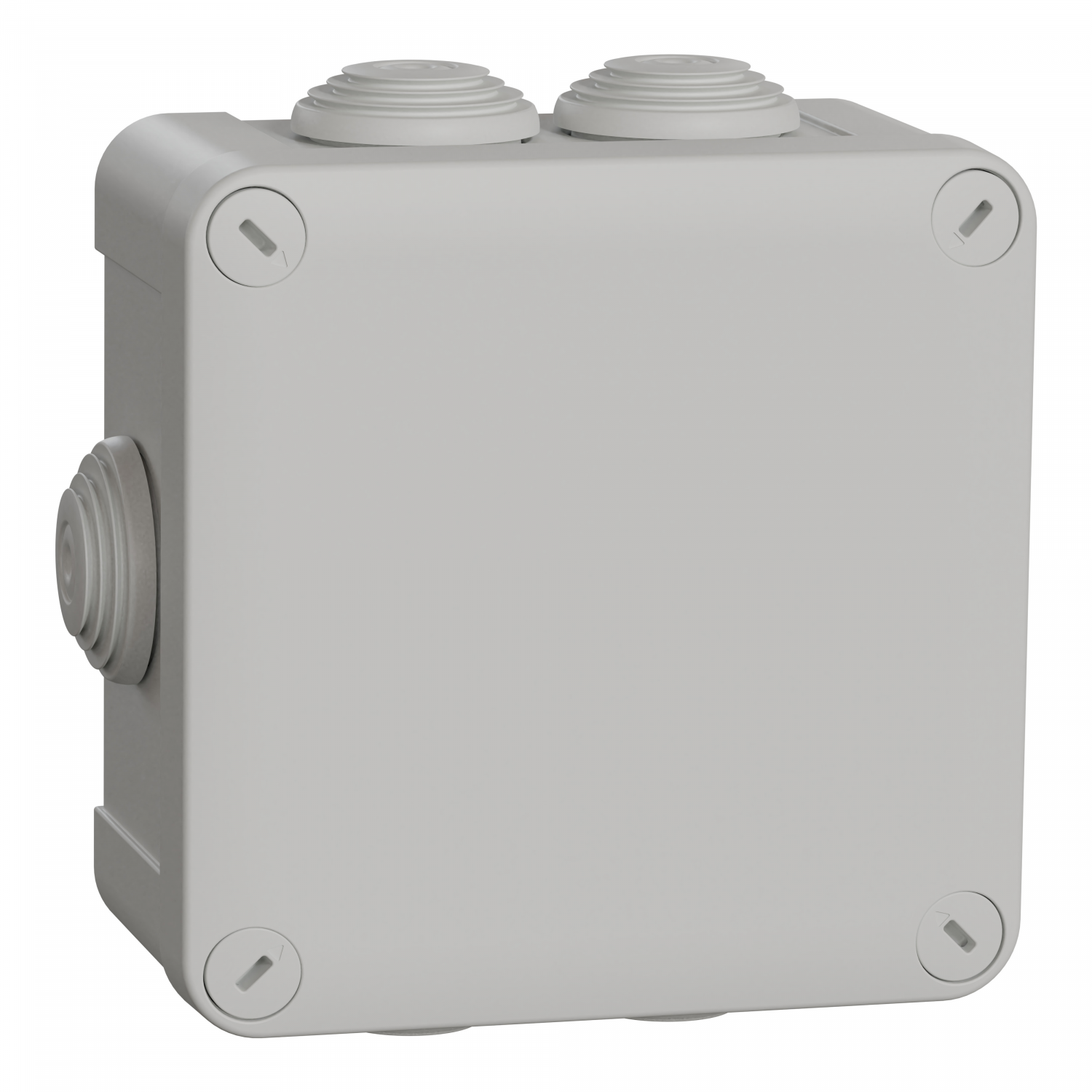 Mureva Box, boite de dérivation IP55 + embouts + bornier 105x105x55, gris
