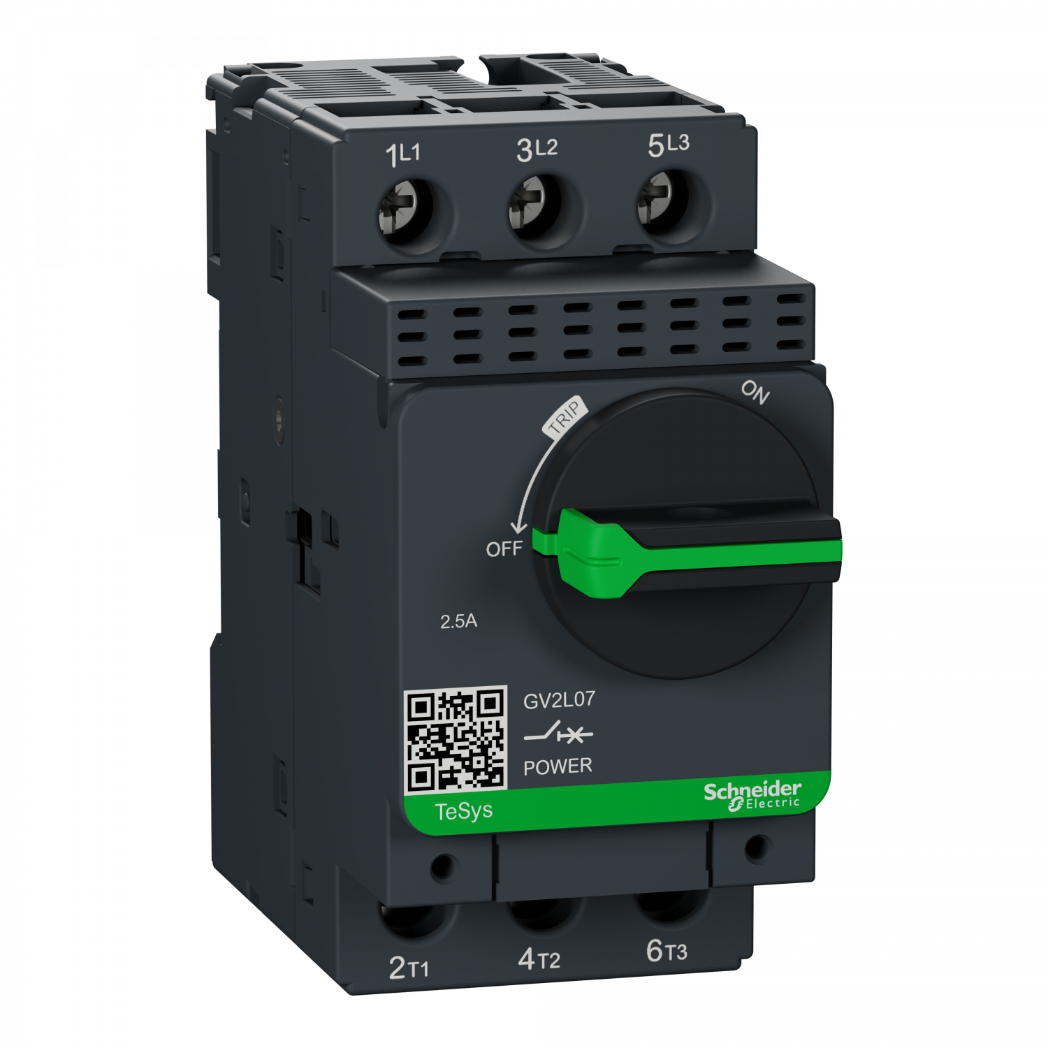 TeSys GV2L - disjoncteur moteur - 2,5A - 3P 3d - déclencheur magnétique