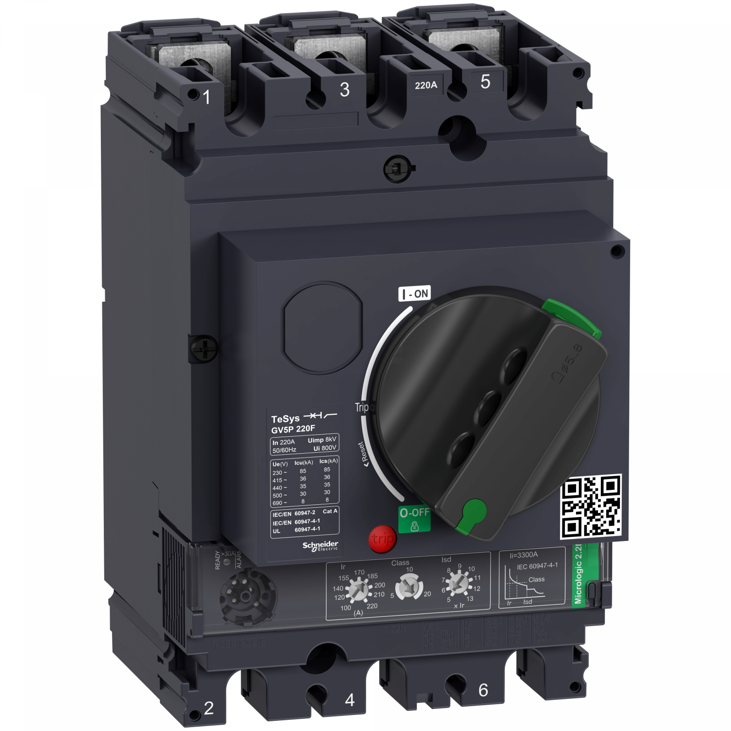 TeSys GV - disjoncteur moteur - 100 à 220A - 36kA - 3P - magnéto-thermique