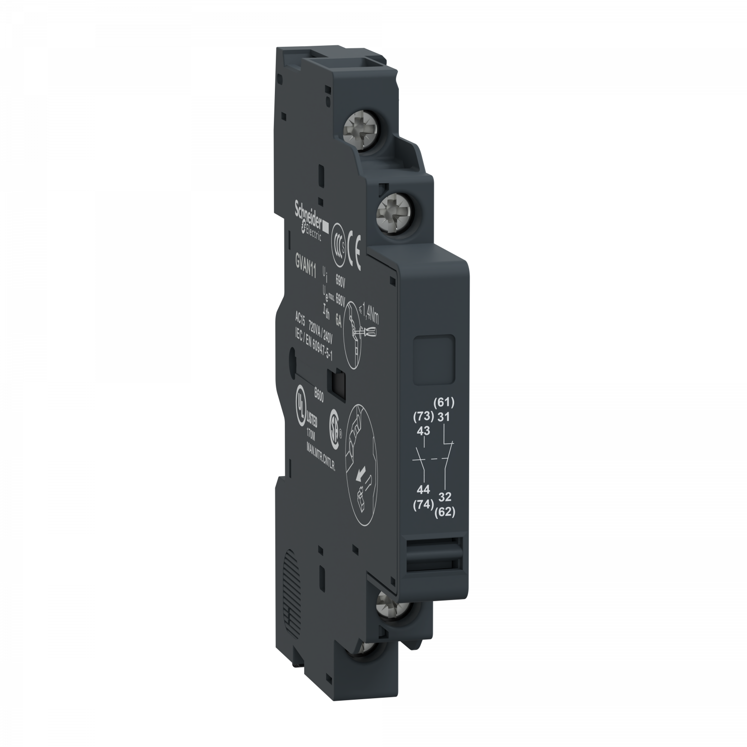 contact auxiliaire ADDITIF LATERAL F plus O