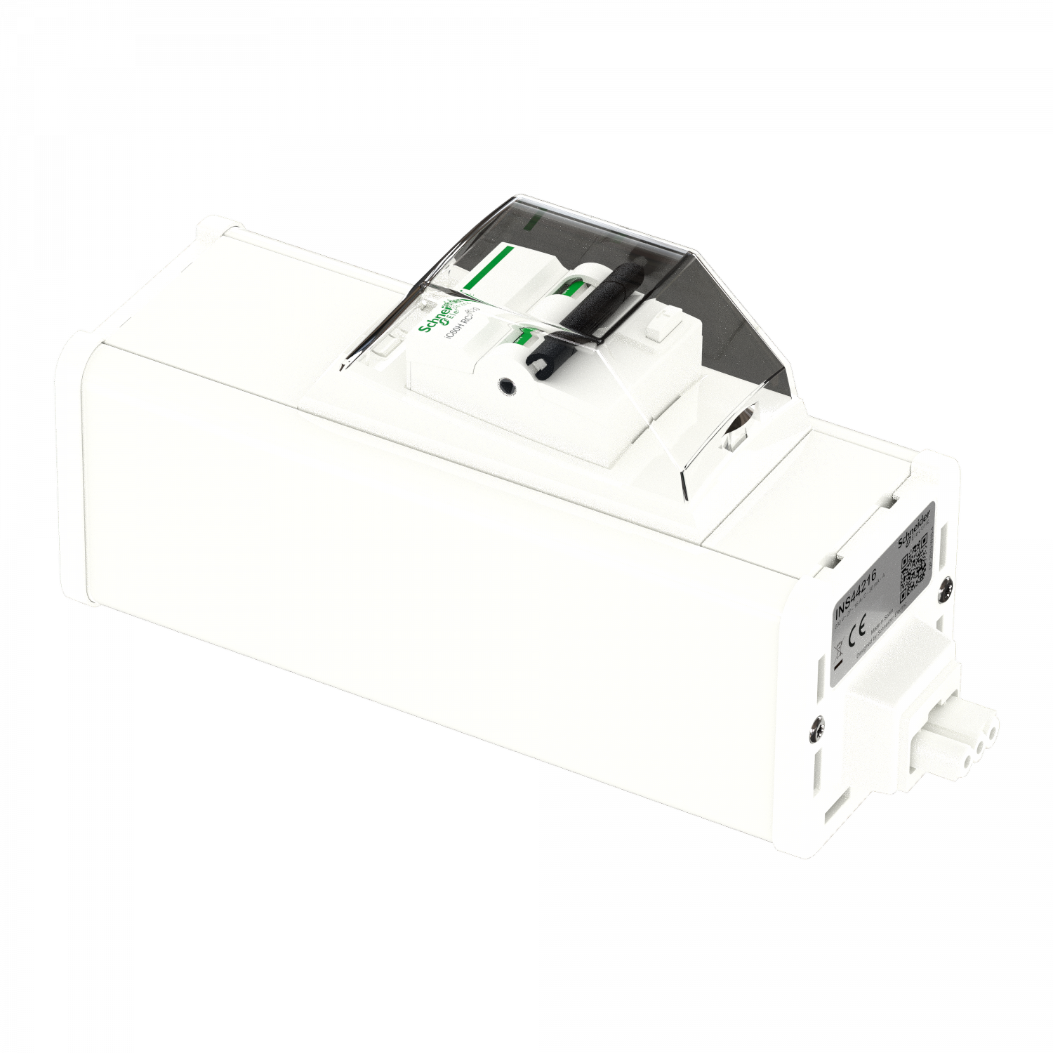 Unica System+ - nourrice précâblée M - disjoncteur Acti9 16A 30mA - capot - blc