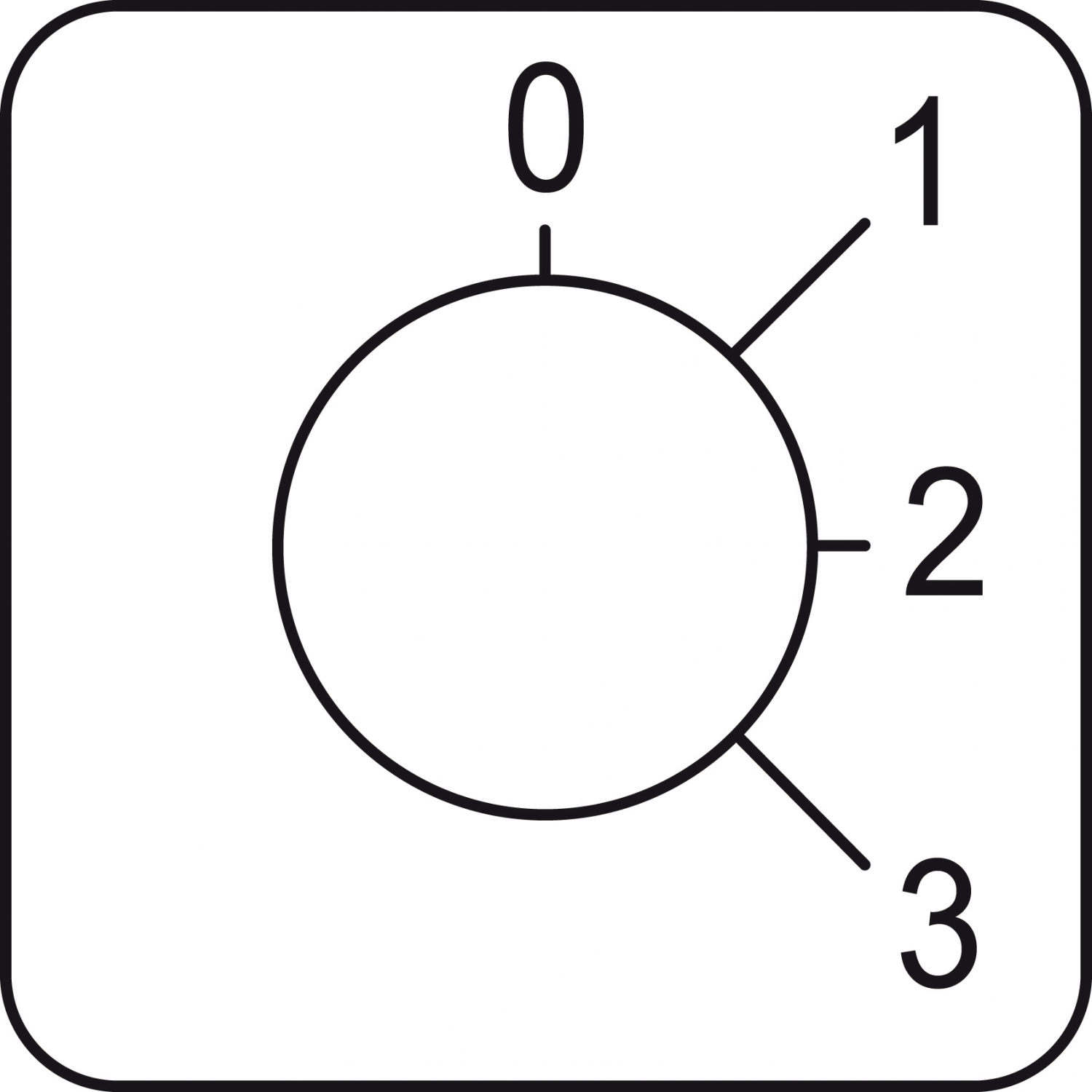 Harmony - étiquette pour interrupteur à came - 0 à 3 - 45x45mm