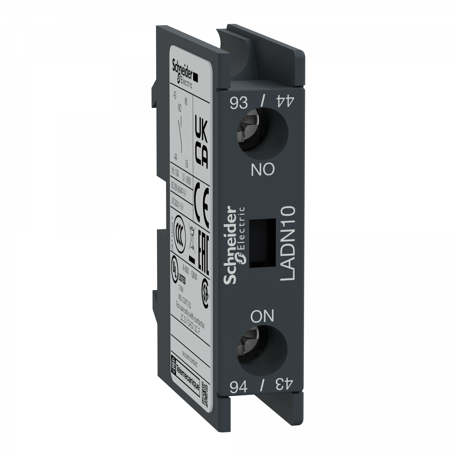 TeSys D - bloc contacts auxiliaires frontaux - 1F+0O - bornes vis-étriers
