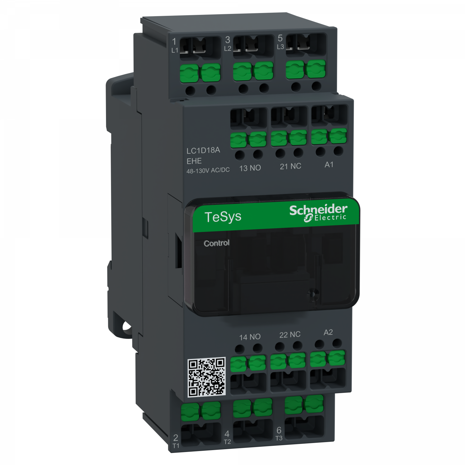 Snap-In - TeSys D - contacteur - 3P(3 NO) - AC3 - inf 440V 18A - 48 à 130Vca-cc