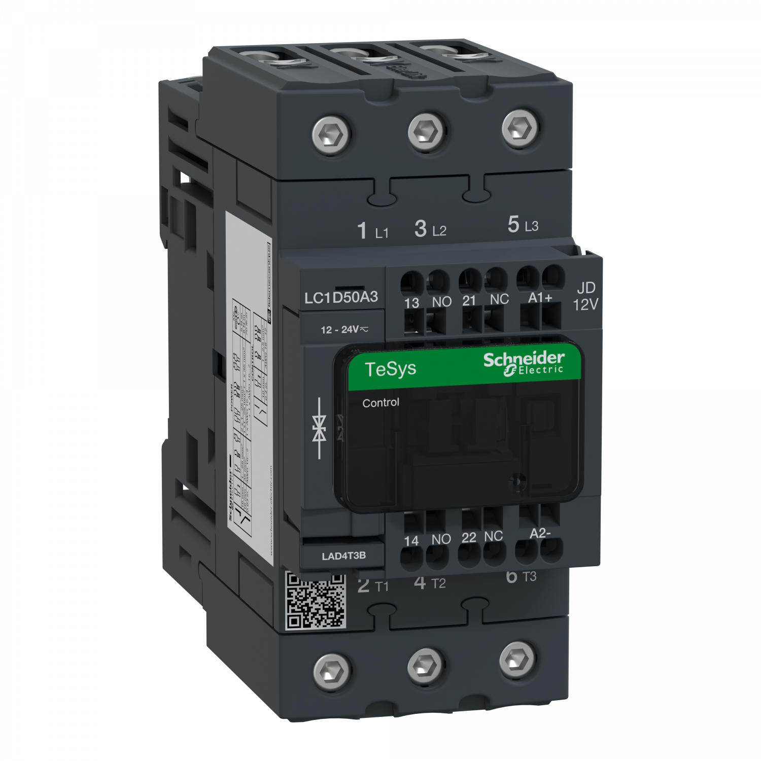 TeSys D - Cont everlink 3p ac3 440v 50a ctrl ress bob 12v cc