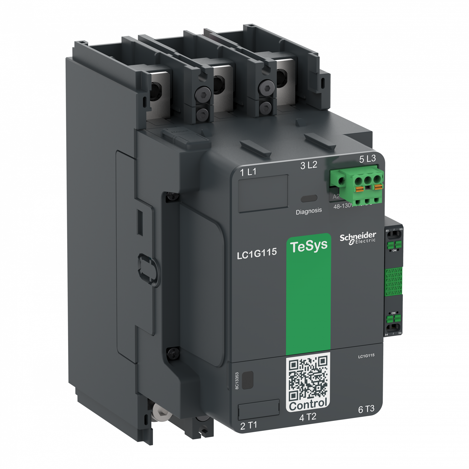 Contacteur TeSys LC1G 115A 440V 3P AC3 Standard 200-500V AC-DC bobine
