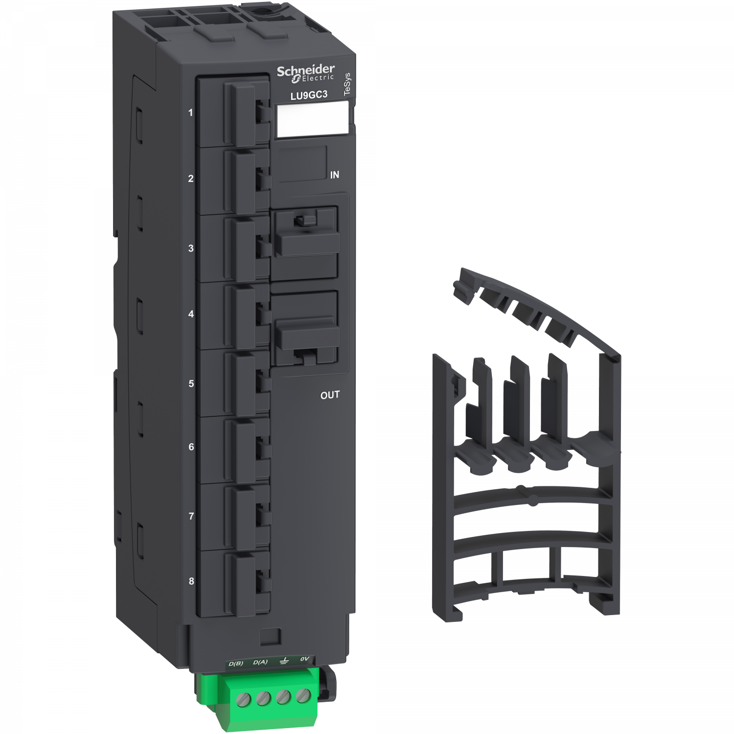 TeSys U - répartiteur Modbus - 10 connecteurs RJ45 et 1 bornier à vis