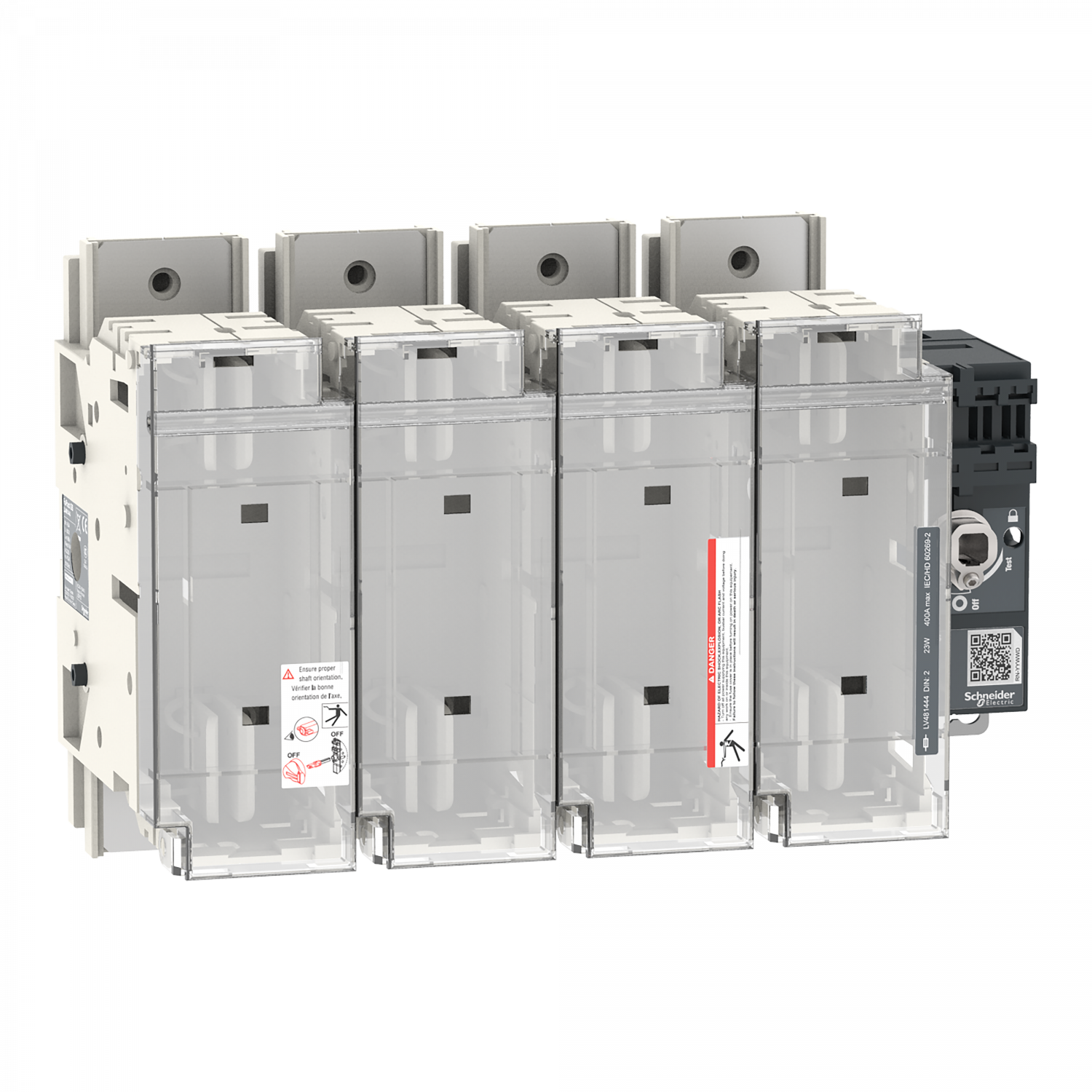 FuPact GS - interrupteur sectionneur fusible - 400A - 4P - DIN 0/1/2 - F&R CTRL