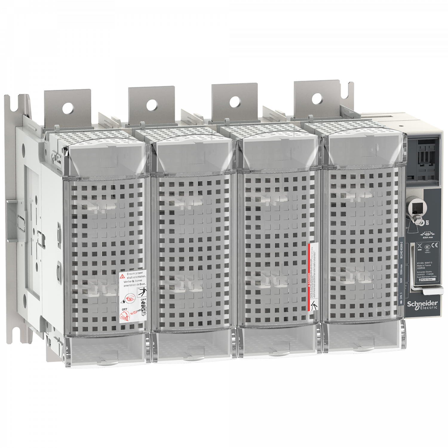 FuPact GS - interrupteur sectionneur fusible - 630A - 4P - DIN 3 - F&R CTRL