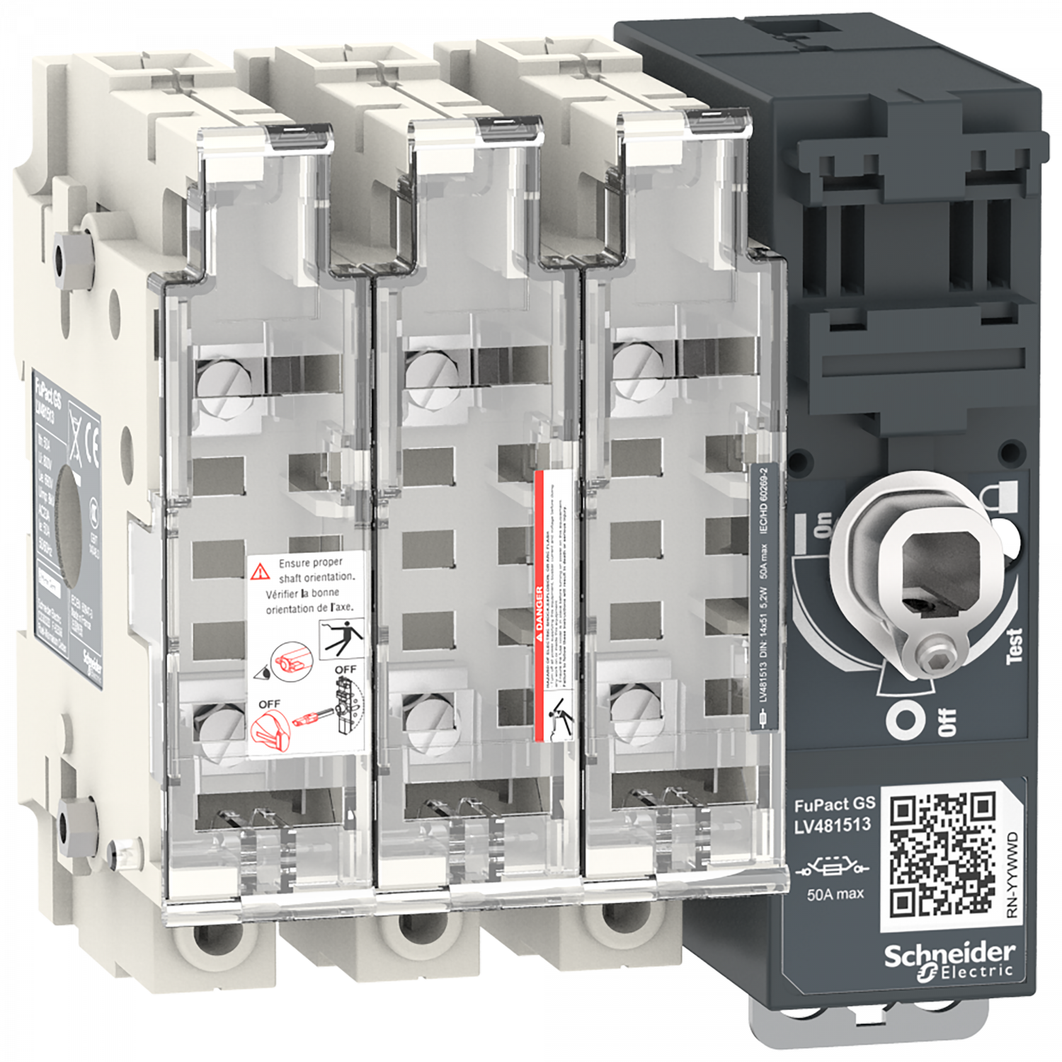 FuPact GS - interrupteur sectionneur fusible - 50A - 3P - NFC 14*51 - F&R CTRL