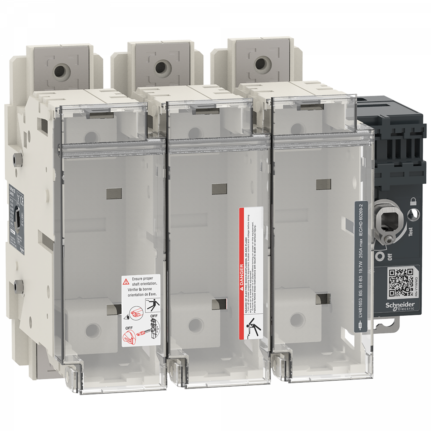 FuPact GS - interrupteur sectionneur fusible - 250A - 3P - BS B1/3 - F&R CTRL