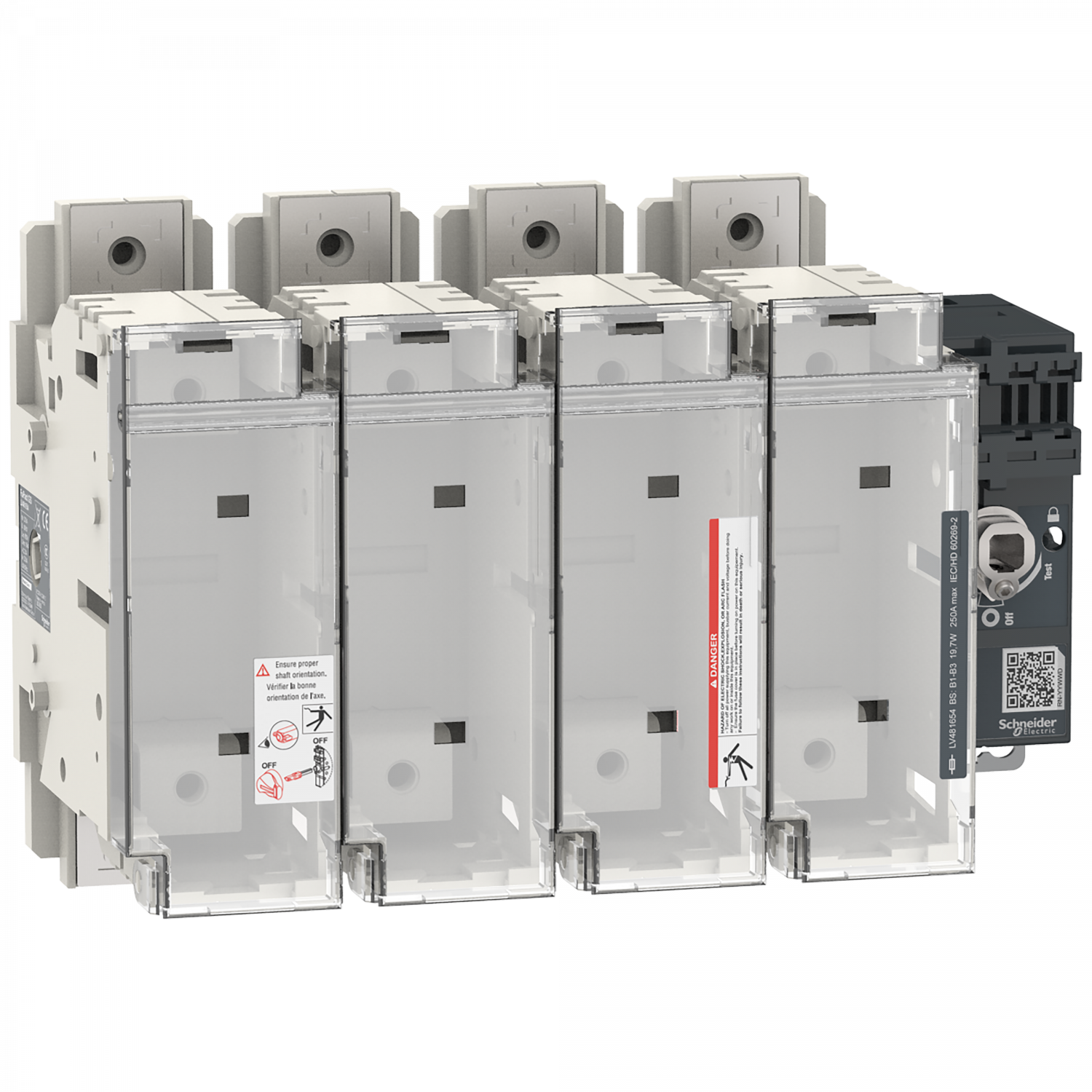 FuPact GS - interrupteur sectionneur fusible - 250A - 4P - BS B1/3 - F&R CTRL