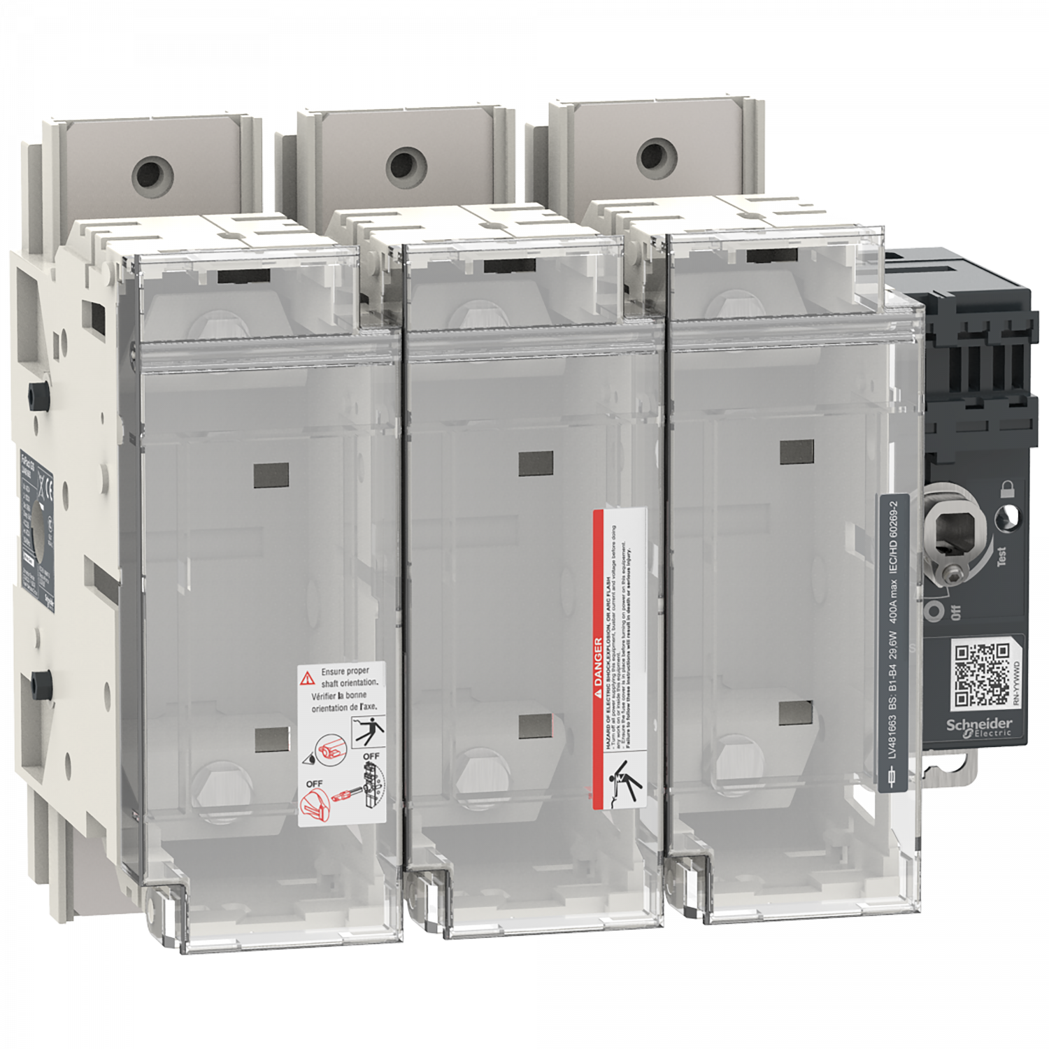 FuPact GS - interrupteur sectionneur fusible - 400A - 3P - BS B1/4 - F&R CTRL