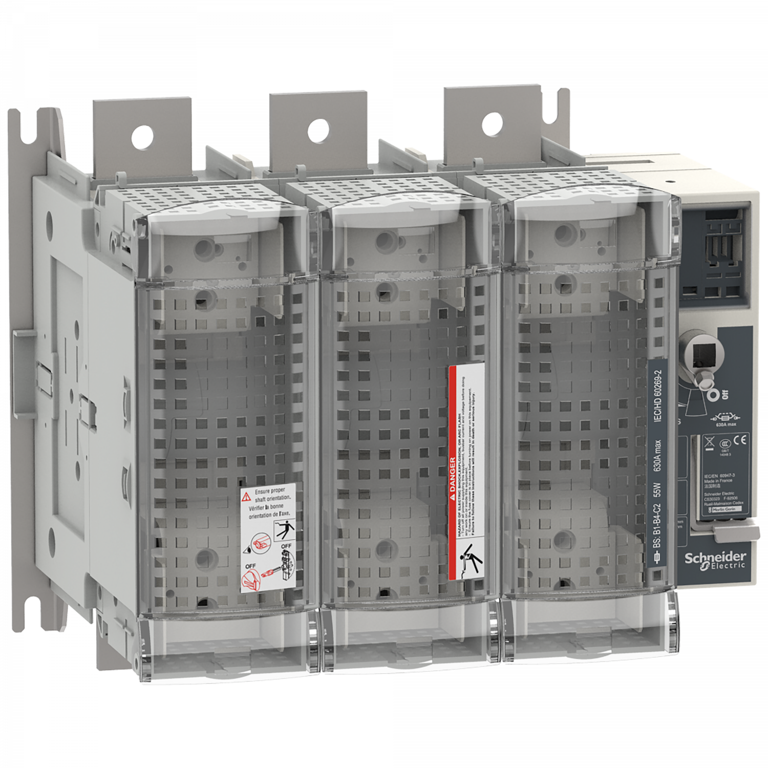 FuPact GS - interrupteur sectionneur fusible - 630A - 3P - BS C1/2 - F&R CTRL