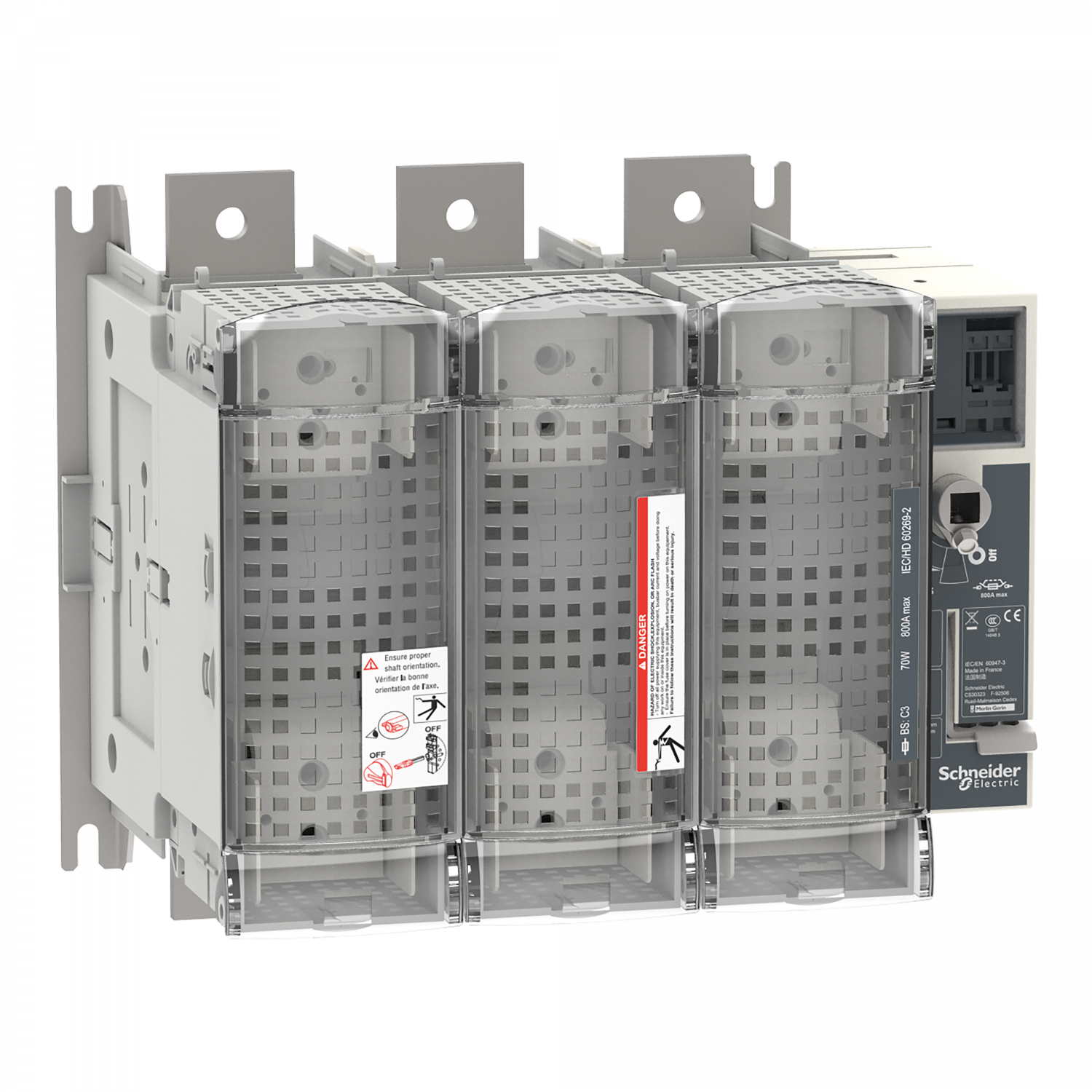 FuPact GS - interrupteur sectionneur fusible - 800A - 3P - BS C1/3 - F&R CTRL