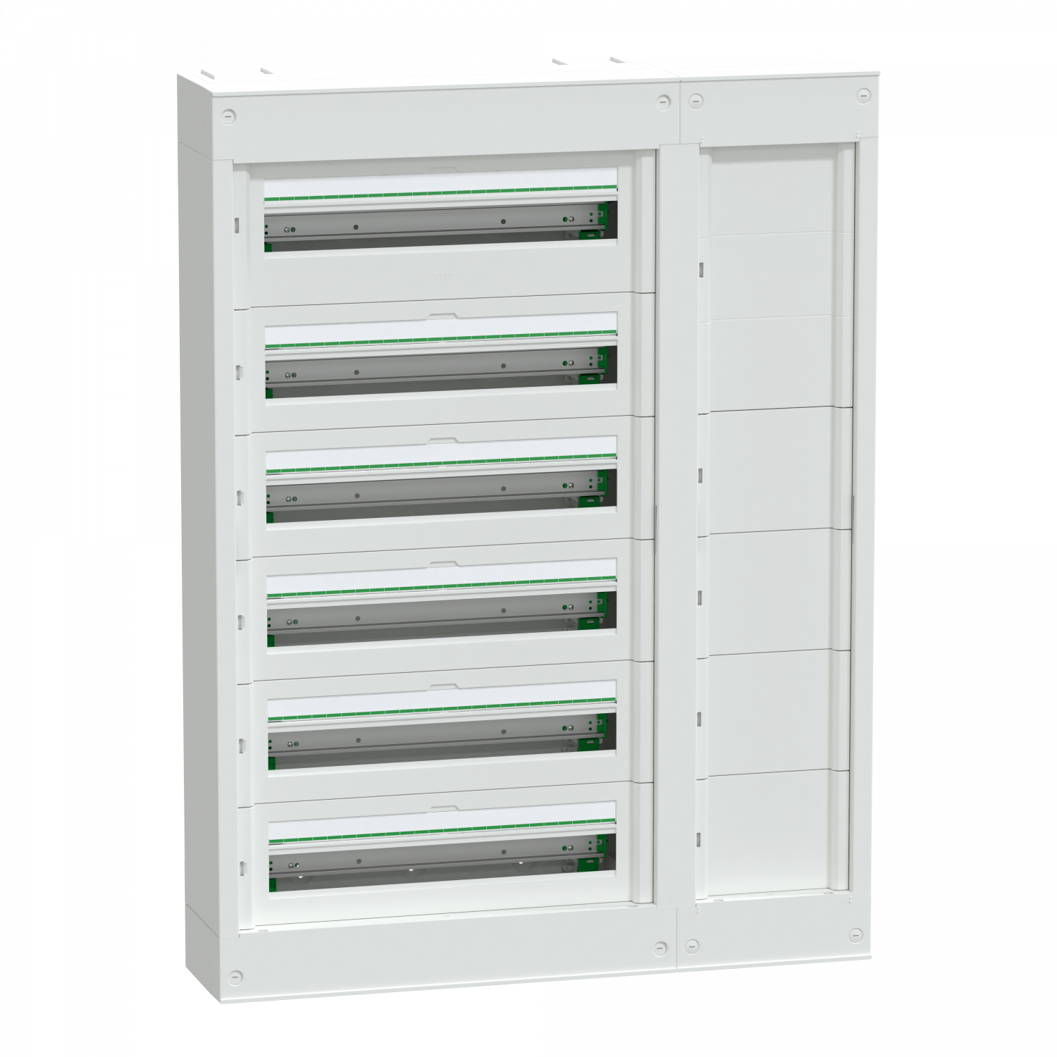 PrismaSeT S - coffret saillie plastique & métal 6 rangées 24 modules + Gaine