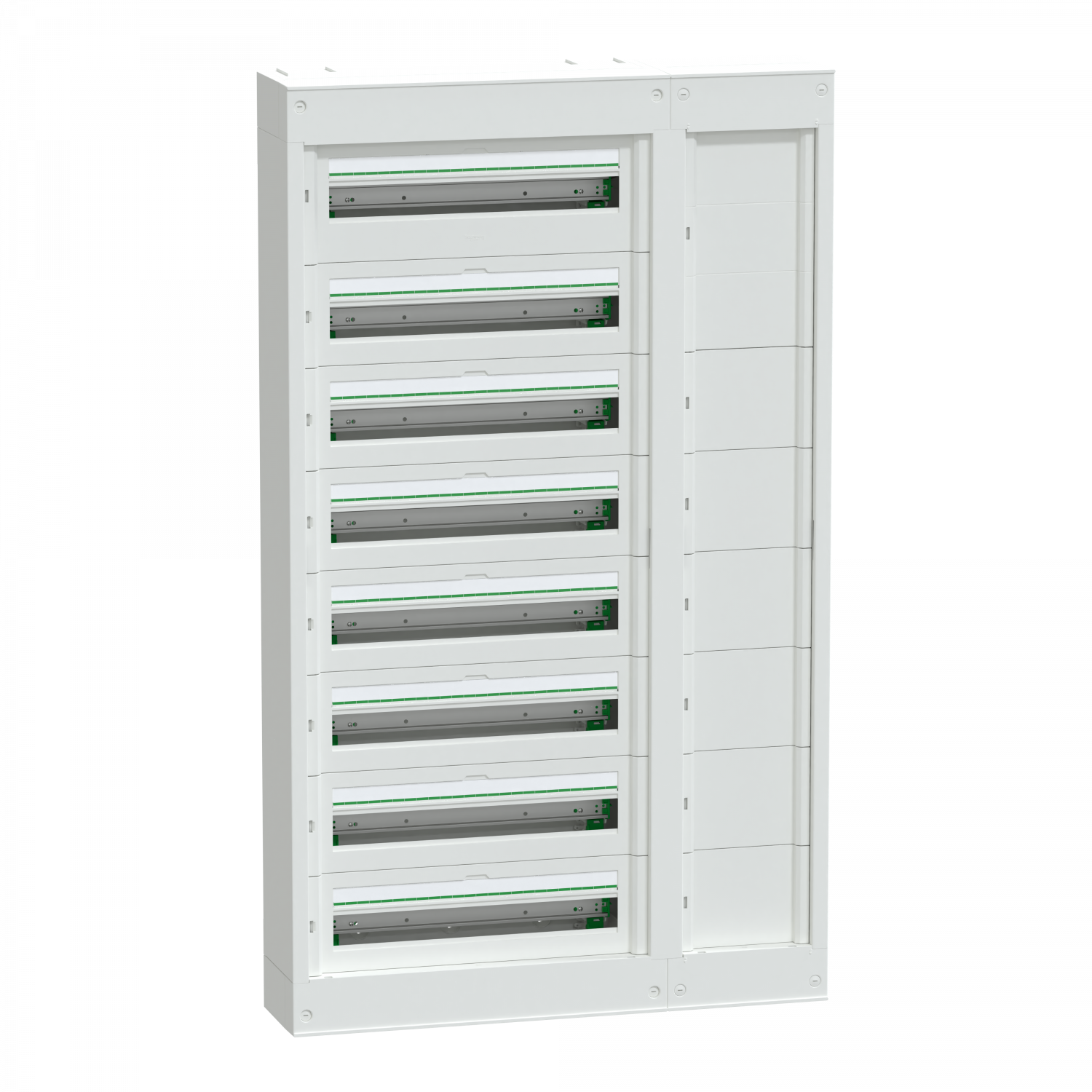 PrismaSeT S - coffret saillie plastique & métal 8 rangées 24 modules + Gaine