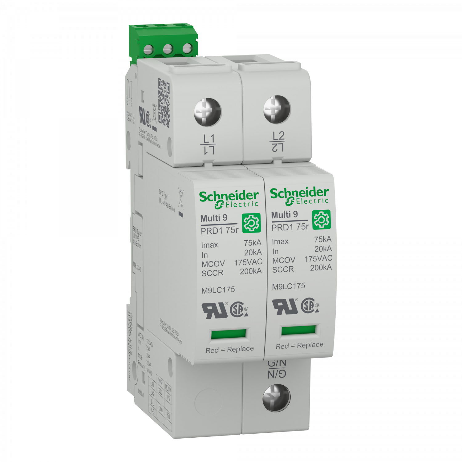 Acti9 Parafoudre - Multi 9 PRD1 75r - Parafoudre - 2P - Type 1 - 120/240V