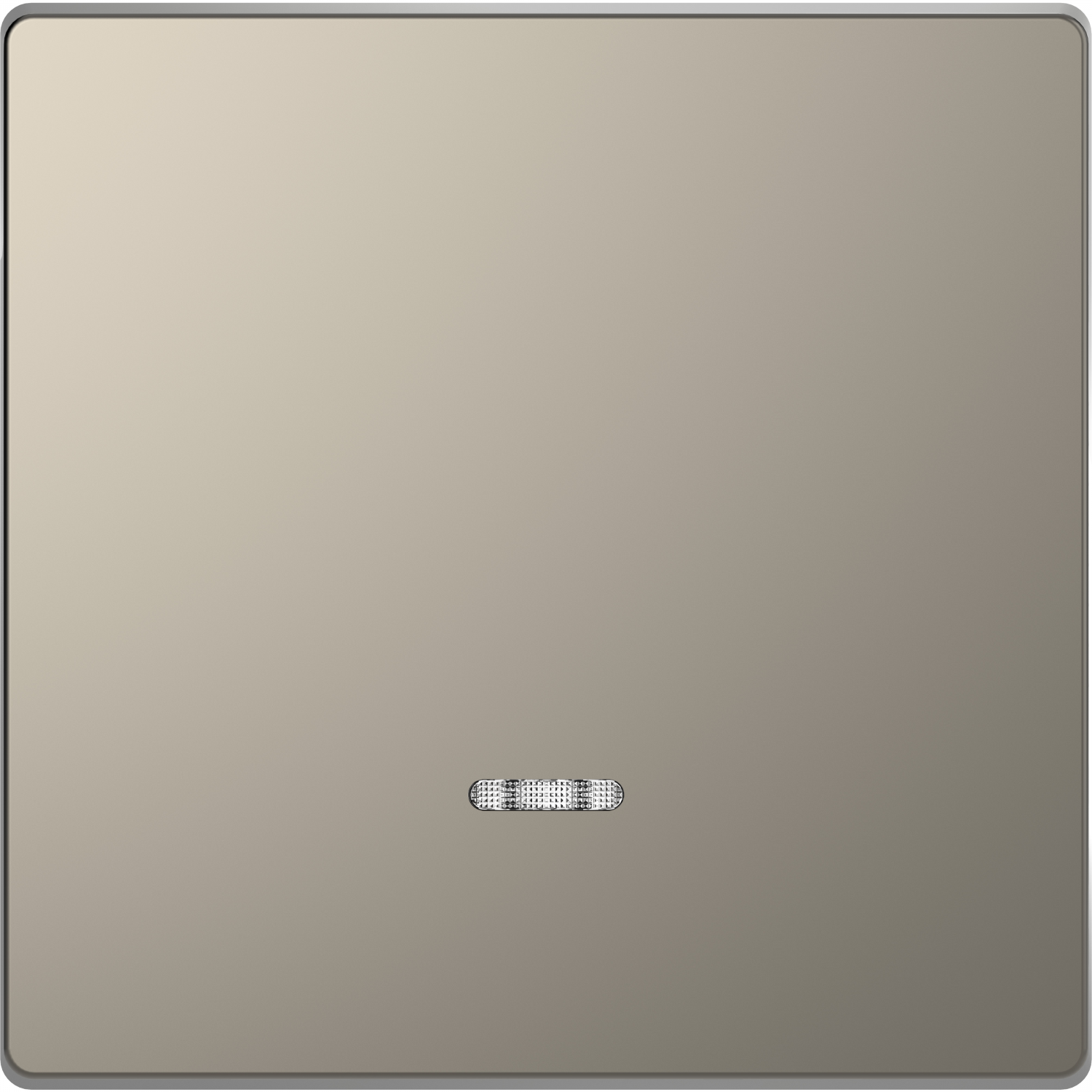 D-Life - enjoliveur pour commande simple avec voyant - métal nickel