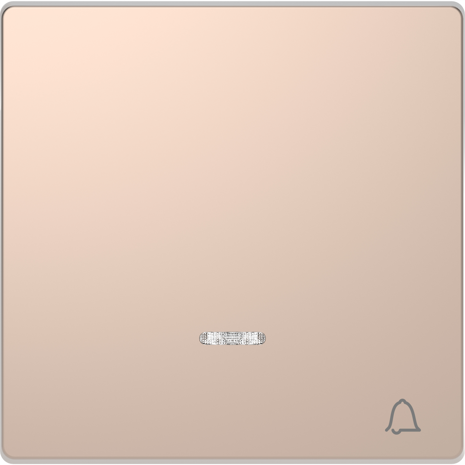 D-Life - enjoliveur pour commande simple voyant et picto carillon - métal champ