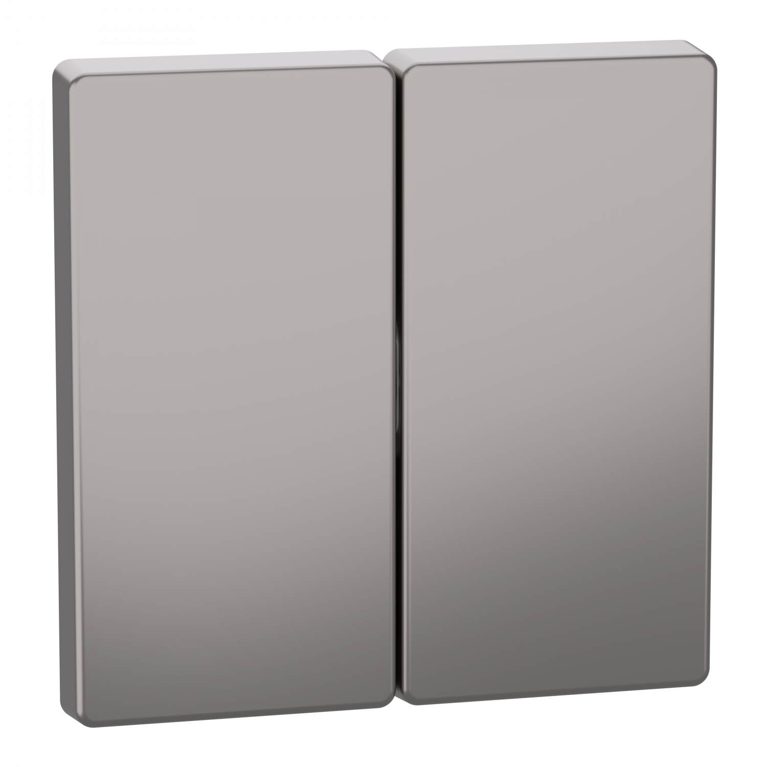 D-Life - enjoliveur pour commande double sans marquage - métal nickel