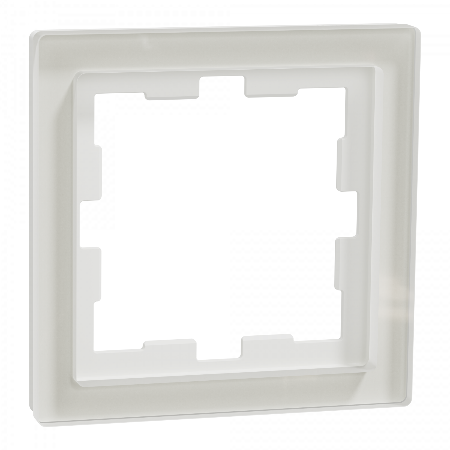 D-Life - cadre de finition - verre - blanc - 1 poste