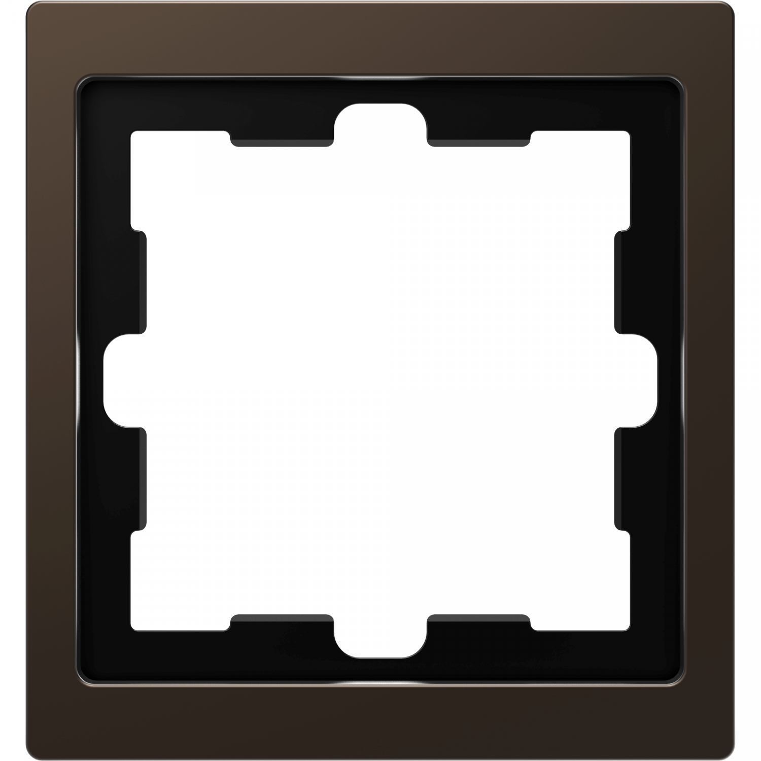 D-Life - cadre de finition - métal - mocca - 1 poste