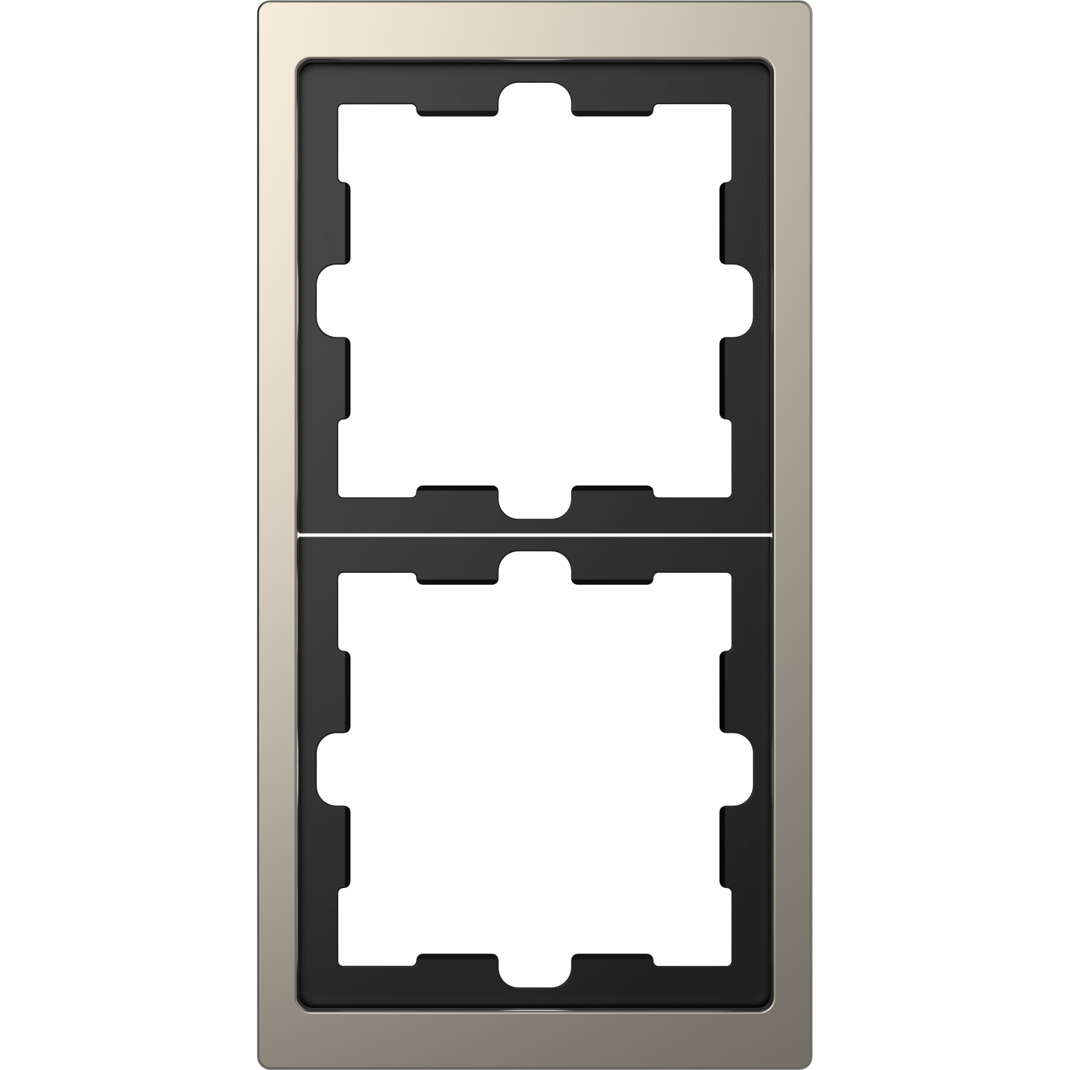 D-Life - cadre de finition - métal - nickel - 2 postes