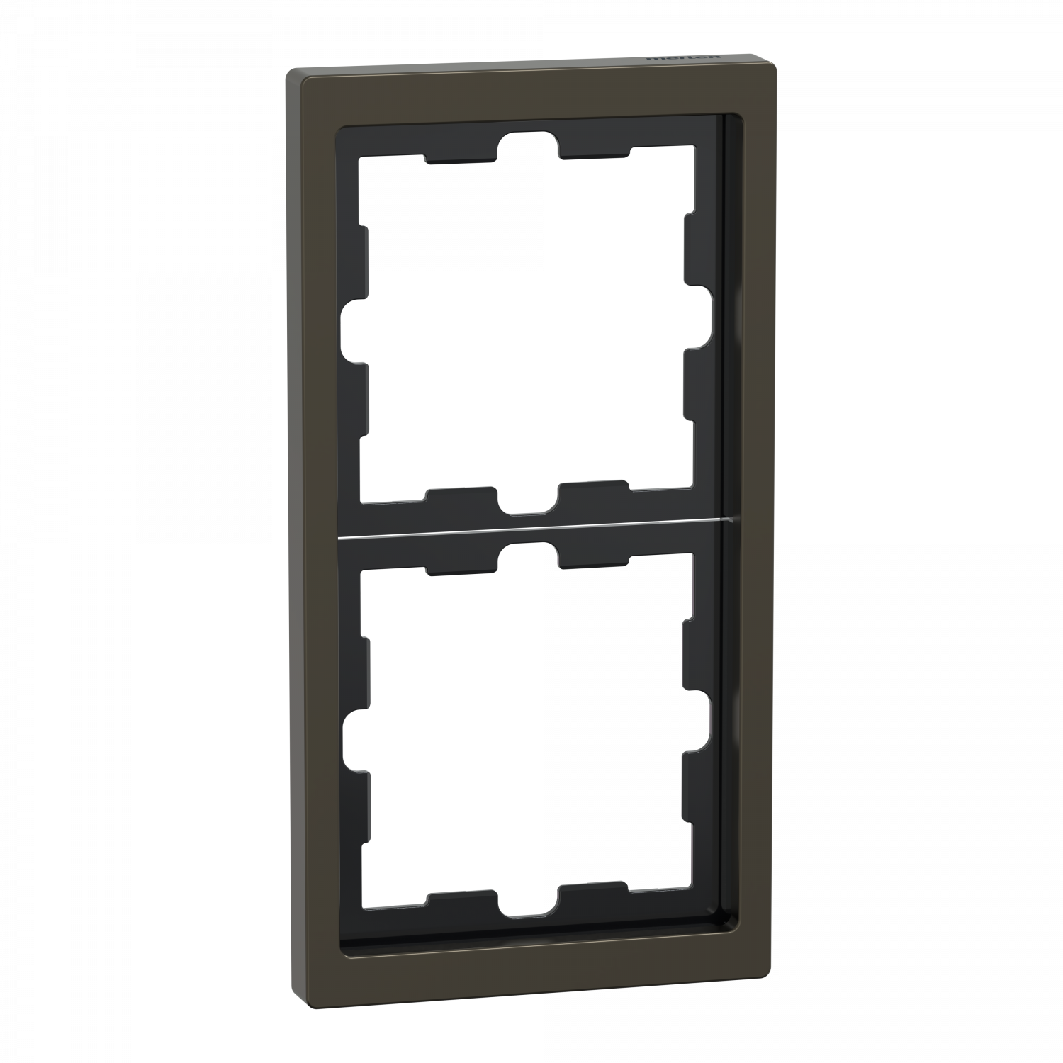 D-Life - cadre de finition - métal - mocca - 2 postes