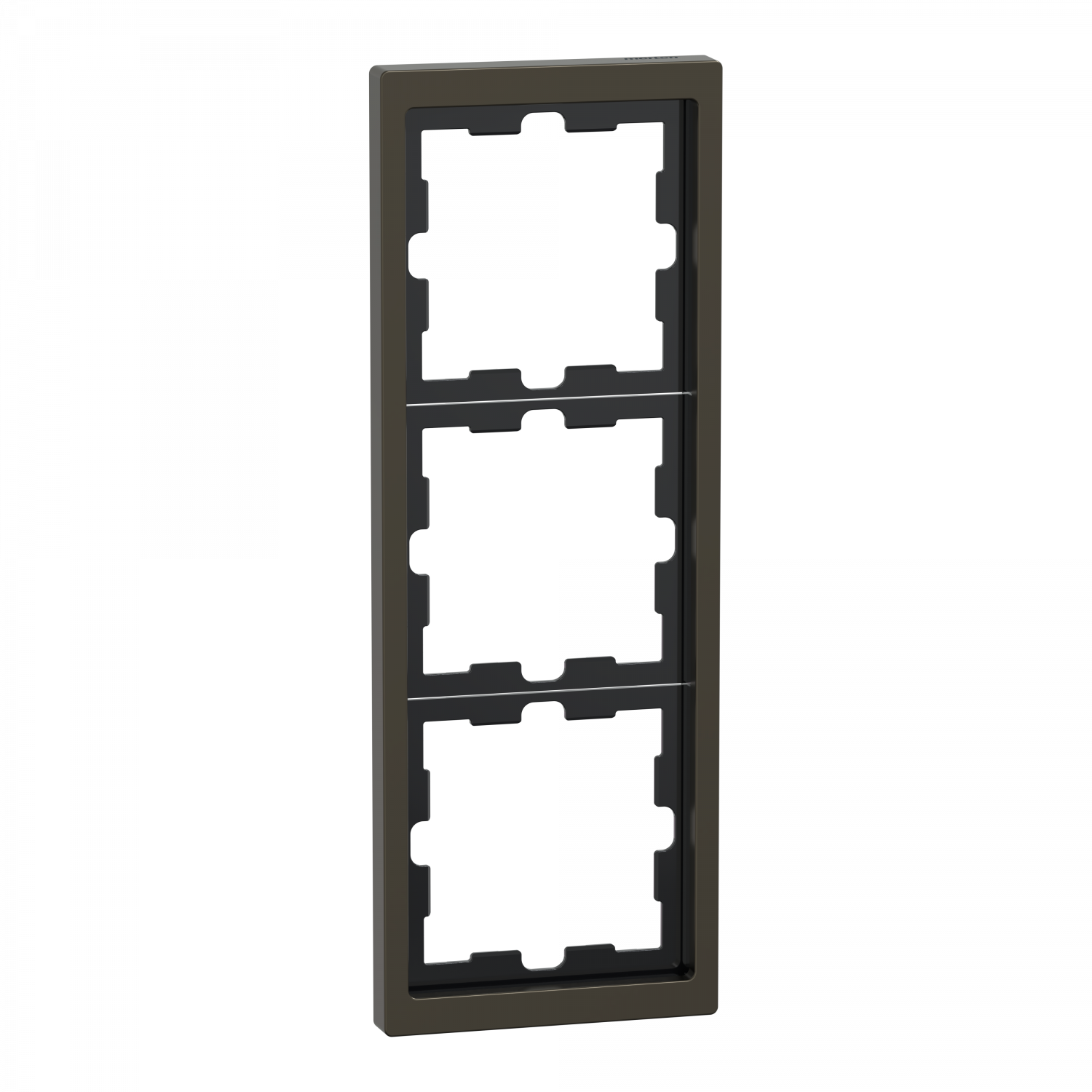 D-Life - cadre de finition - métal - mocca - 3 postes